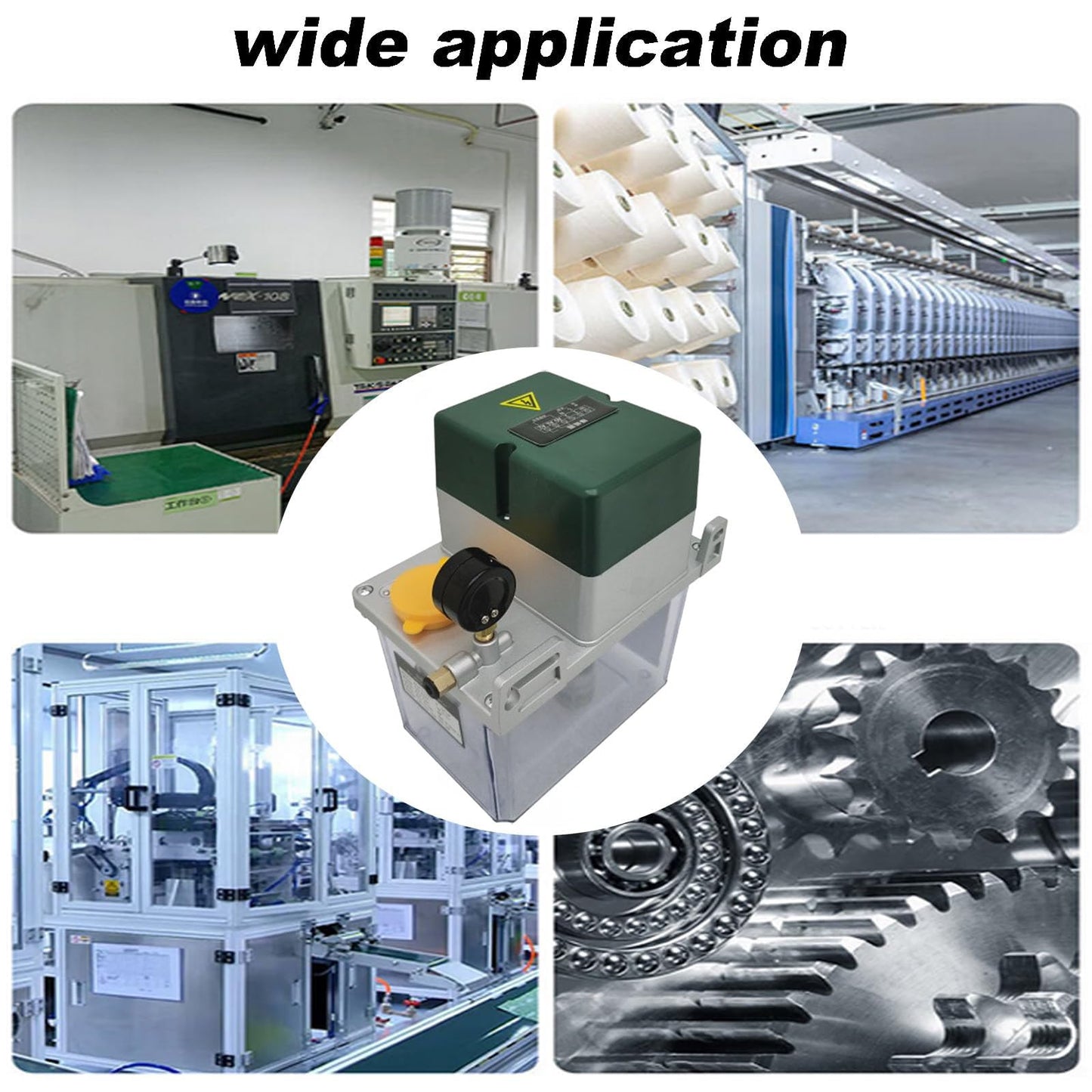 INTBUYING 220V 3L Automatic Lubricating Oil Pump 5Mpa High-Pressure Lubrication Oil Gear Pump Digital Display for Machine Tools Milling Lathe Printing Textile