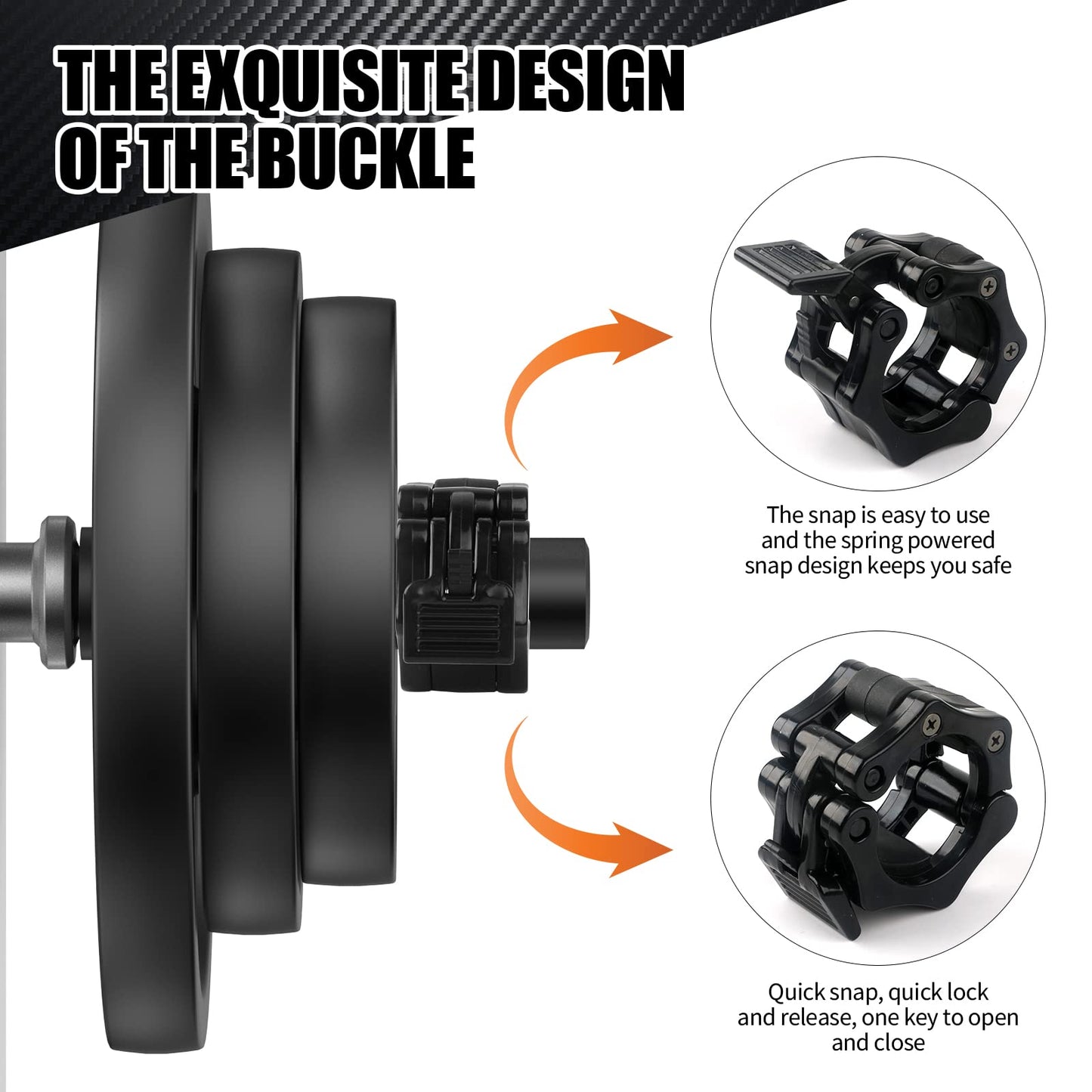NewBEP 2PCS Olympic Adapter Sleeve 7.8" with Olympic Barbell Clamps 2", Converts 1" Standard Weight Plate Posts to 2" Olympic Weight Plate Posts, Removable end Cap