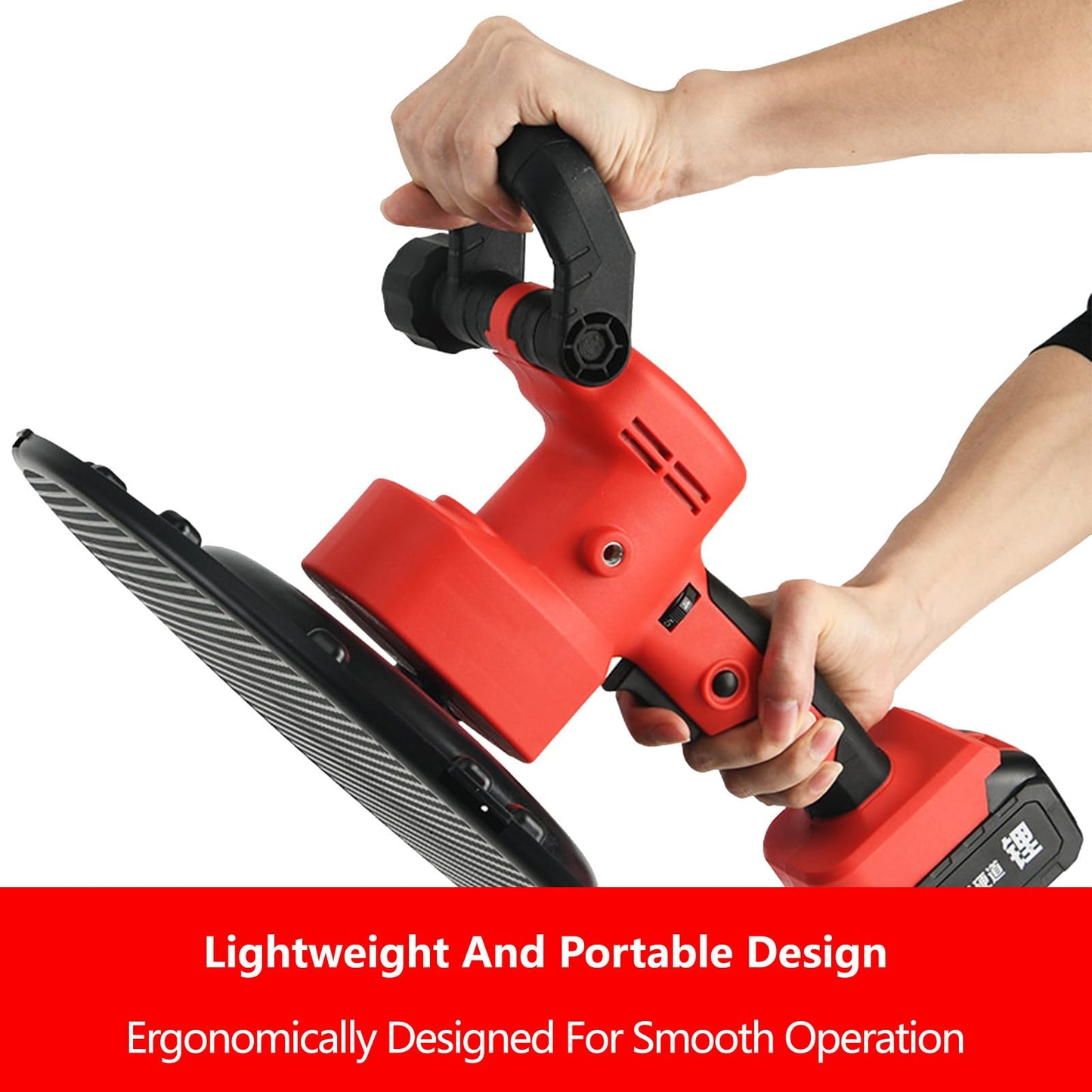 Lakenbroade Electric Trowel, Cordless Wall Smoothing Polishing Machine Handheld Concrete Cement Mortar Plastering Trowel Electric Walk Behind Trowel Electric Concrete Finishing Trowel