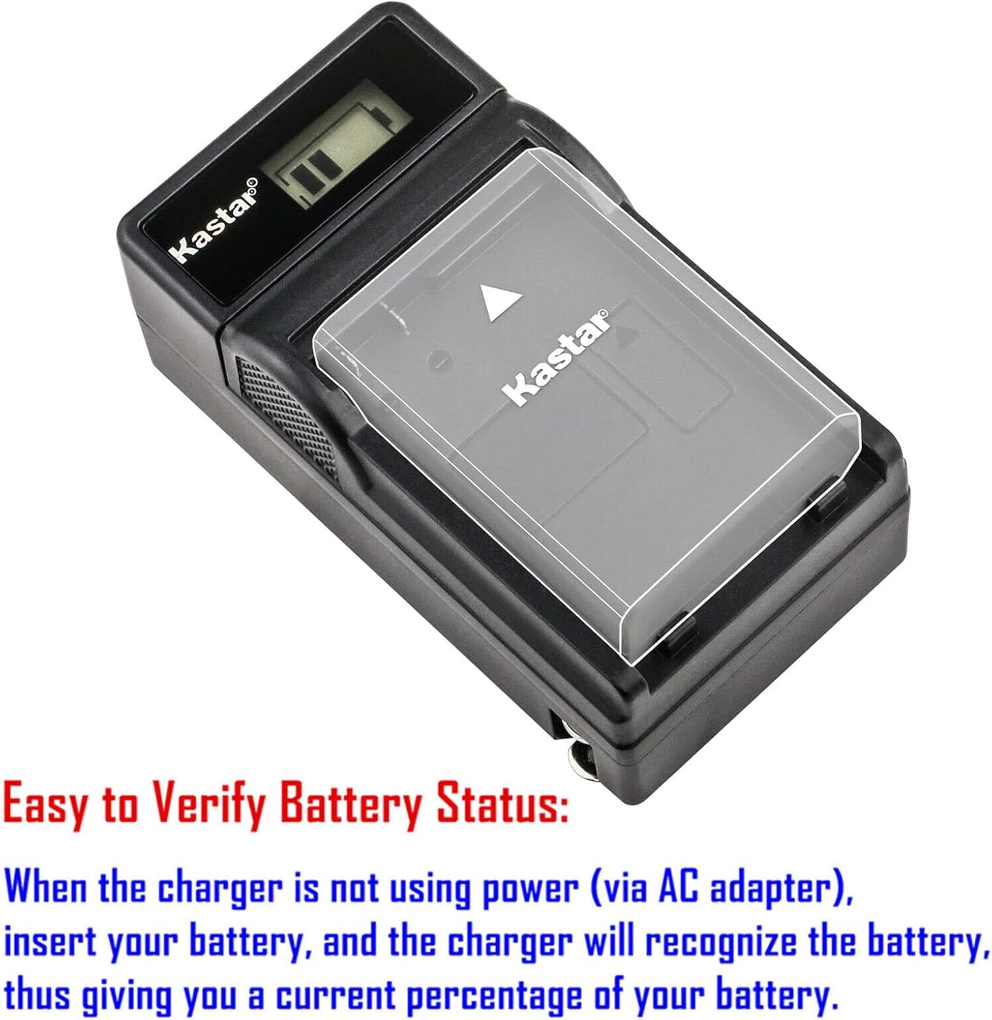 Kastar 2-Pack LP-E6N 7D, 7D 7D 60D, 60Da, 70D, 80D, 90D, XC10, XC15, Pro Battery and LCD AC Charger Compatible