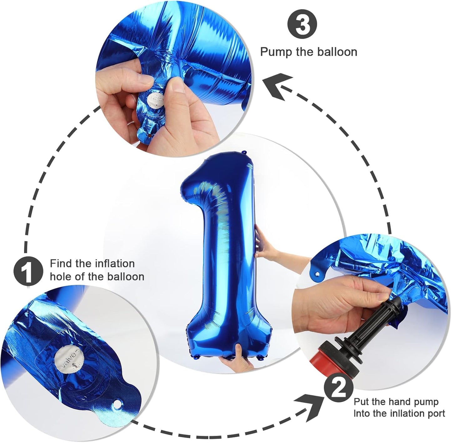 Numbers Balloons 40 Inch - Navy Blue Number 4 Balloons for 4th Birthday Celebration