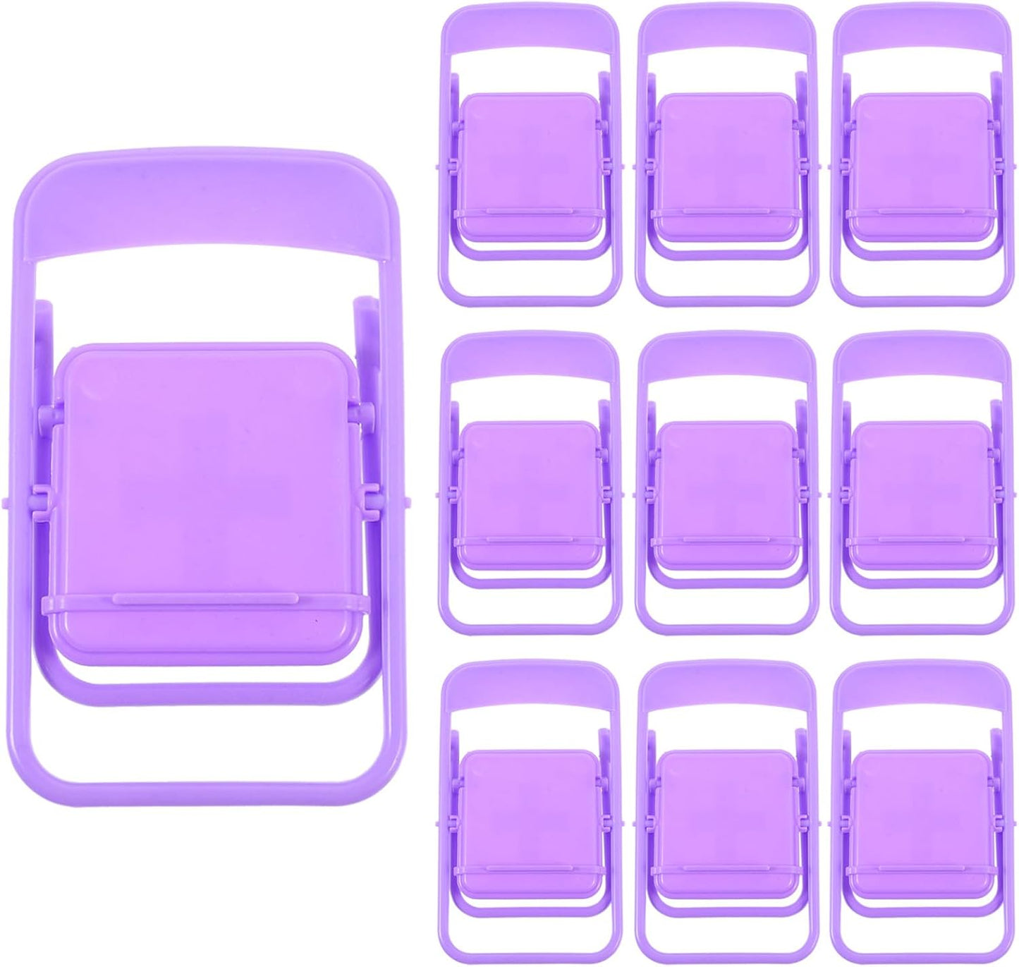 Angoily 10pcs Folding Chair Design Phone Stands Mobile Phone Brackets Creative Cellphone Holders for Desktop Use