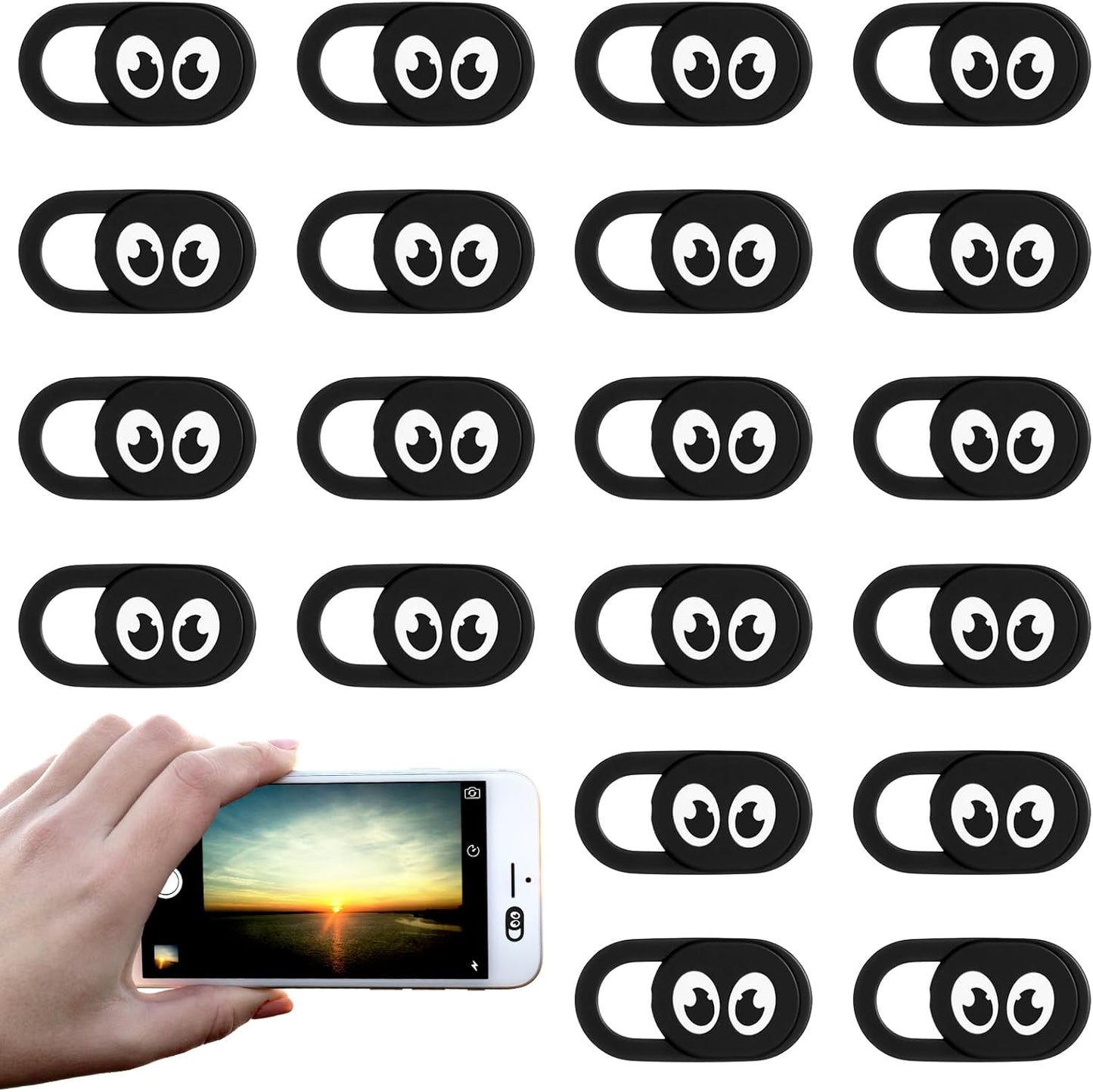 LXUEJIE 20 0.023 Inch Pcs Webcam Cover Slide, Ultra Thin Universal Laptop Camera Cover Slide Webcam Covers Cameras
