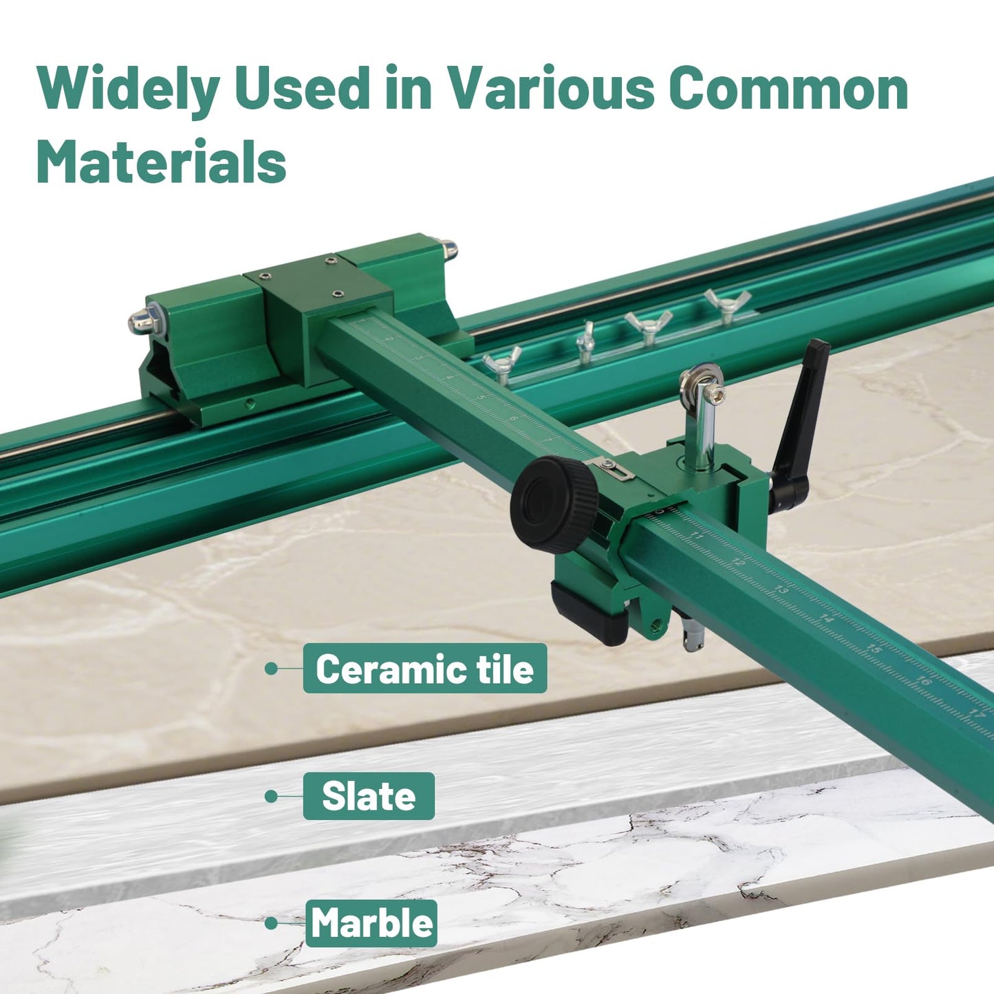 110" Large Format Tile Cutter –Professional Tile Cutting Tool, Portable (2.8 m) Guide, Max Cutting Width 35.4" (90 cm), Ideal for Contractor