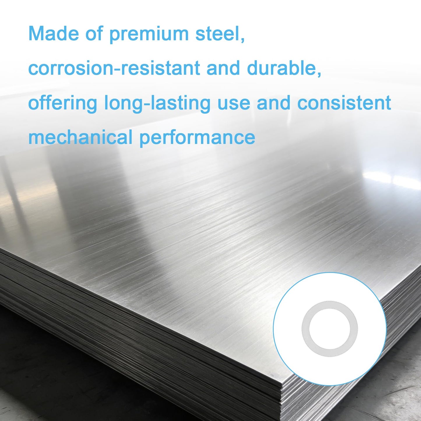 Compatible M17×24MM Steel Shim Washer Kit – Precision Metal Shims 0.1/0.2/0.3/0.5mm for Machinery Alignment, Fits M17 Metric Bolts
