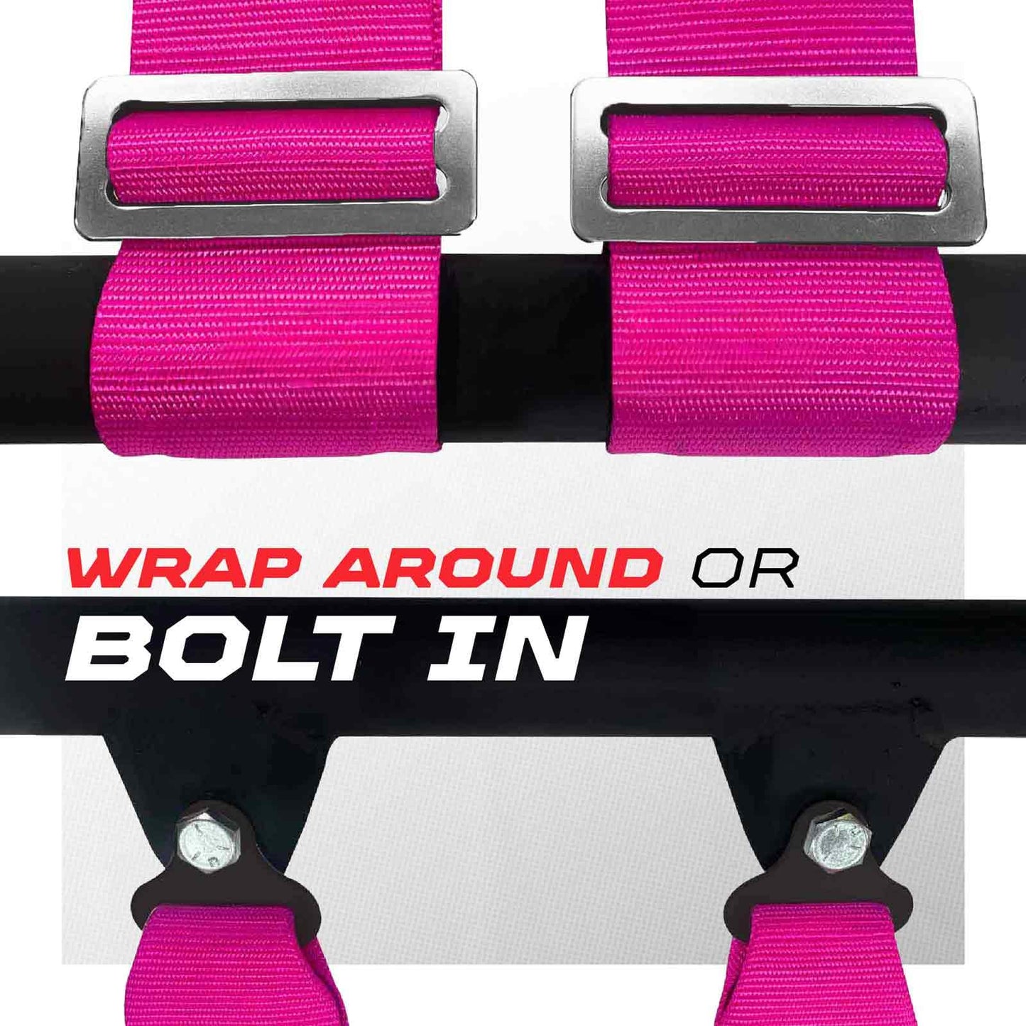 1pc 4 Point Harness for Bucket Seat, Push Release, 10 Color Options, Racing Harness, Race Car, Off Road, UTV, RZR [6008A2]