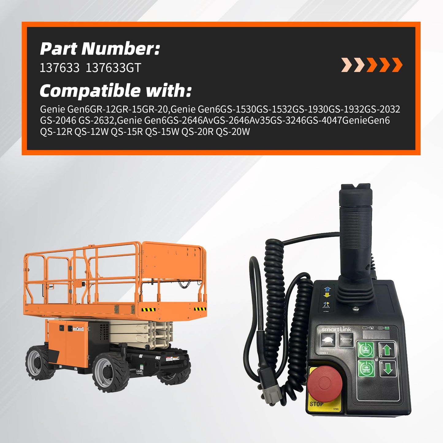137633 Control Box Assembly for Genie Gen 6 GS-1530 GS-1532 GS-1930 GS-1932 GS-2032 GS-2046 GS-2632 GR-12 GR-15 GR-20 GS-1530 GS-1532 GS-1930