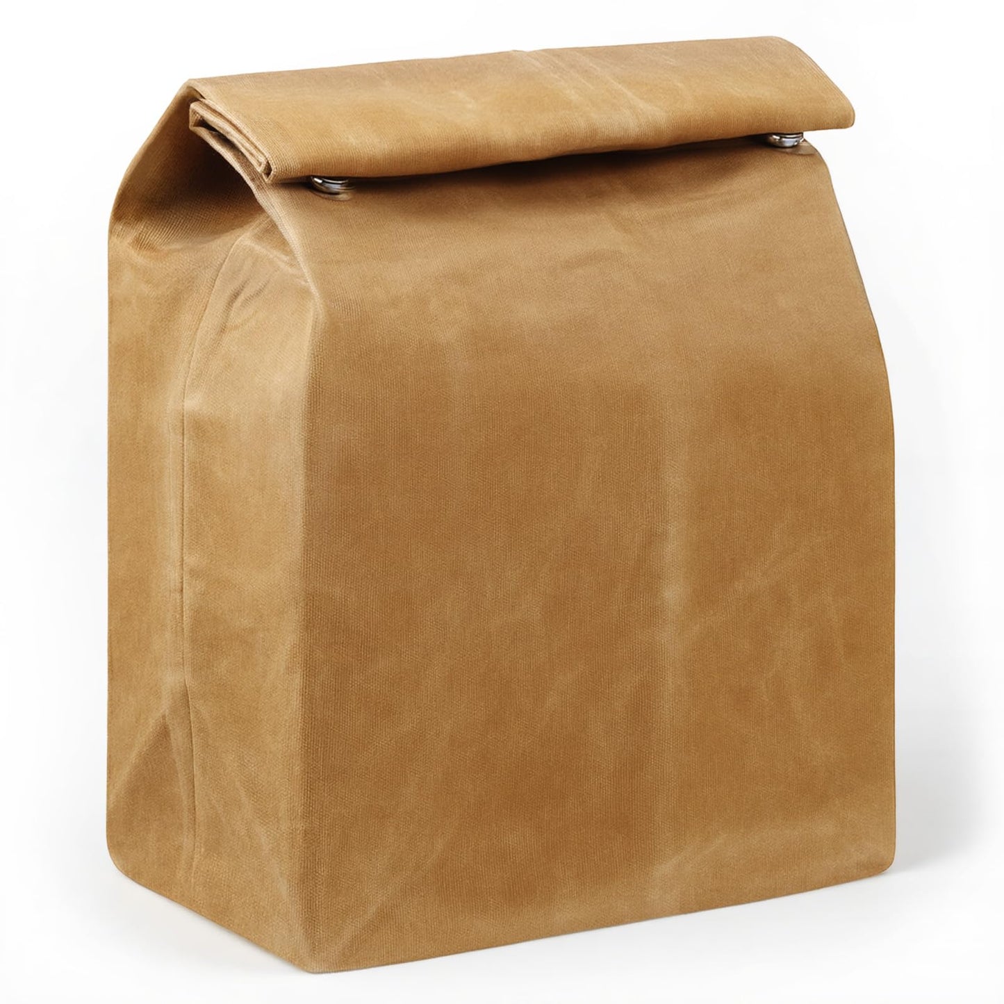 Alrhso Waxed Canvas Lunch Bag Brown Paper Lunch Bag for Men Women Lunchbox Reusable Lunch-Sacks Styled Lunchbag for Work, Office, Picnic