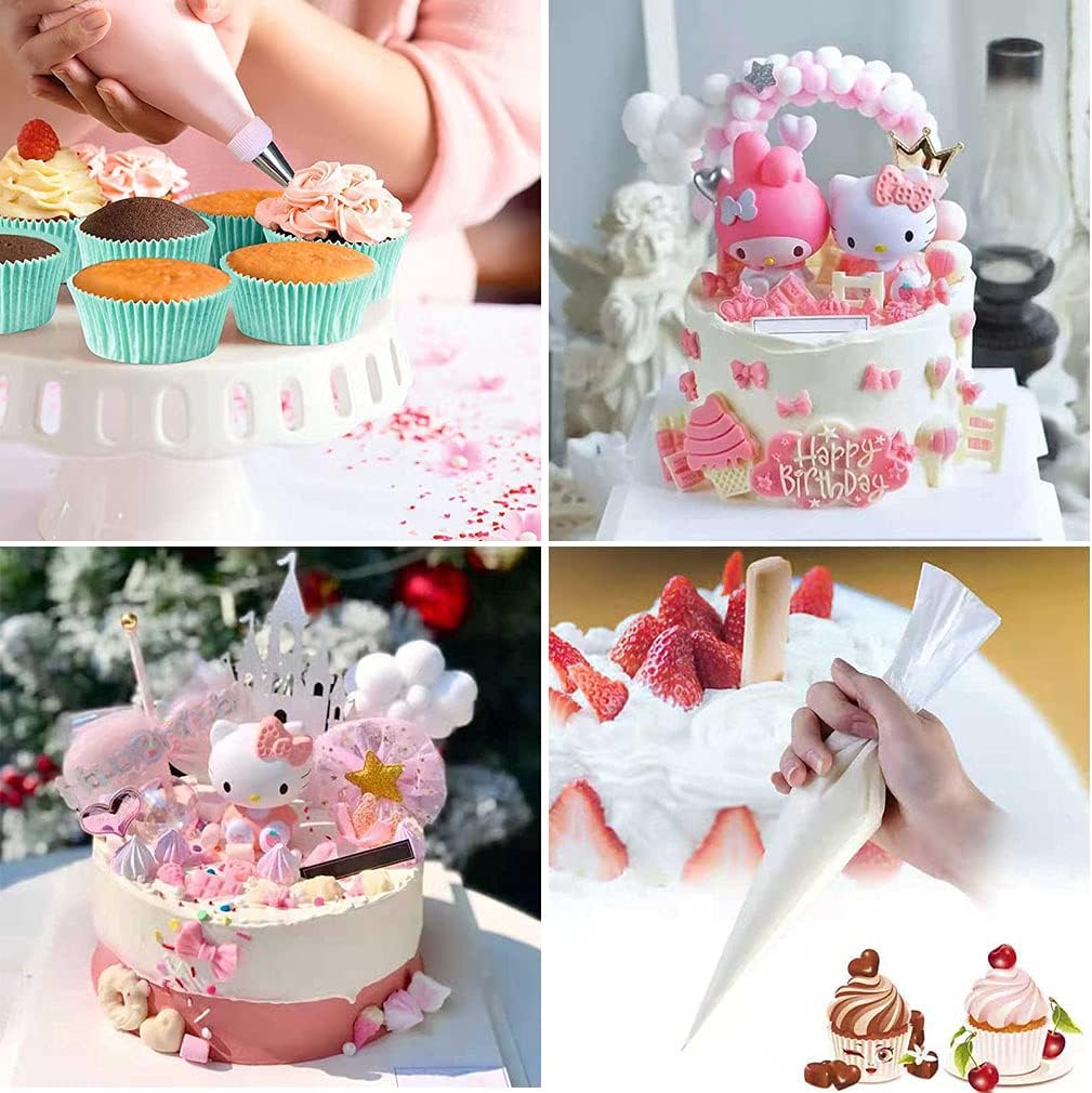 Tipless Piping Bags - 100 Disposable Pastry Bags for Icing & Frosting | Perfect for Cake & Cookie Decorating
