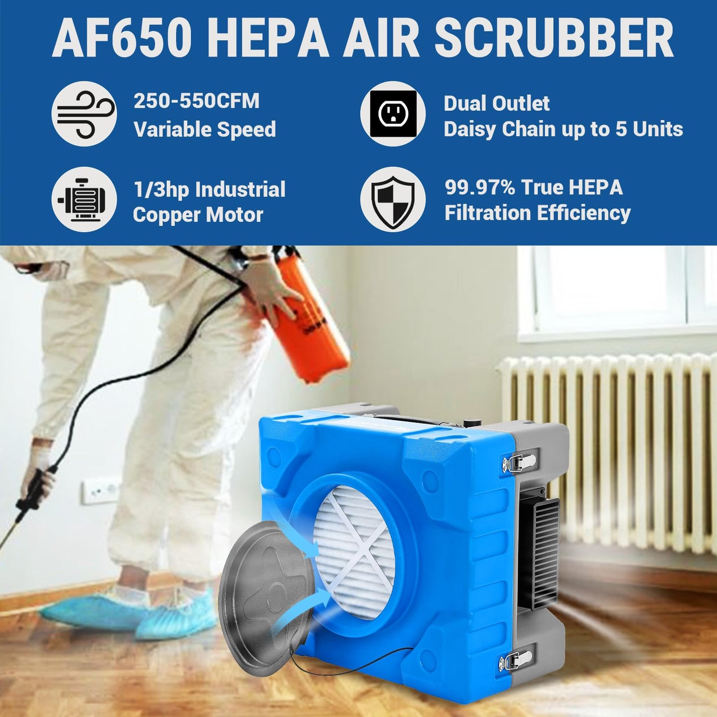 MOUNTO Water Damage Restoration Combo Package Deals (10xAir Mover, 2x Air Scrubber, 2x LGR Dehumidifiers)