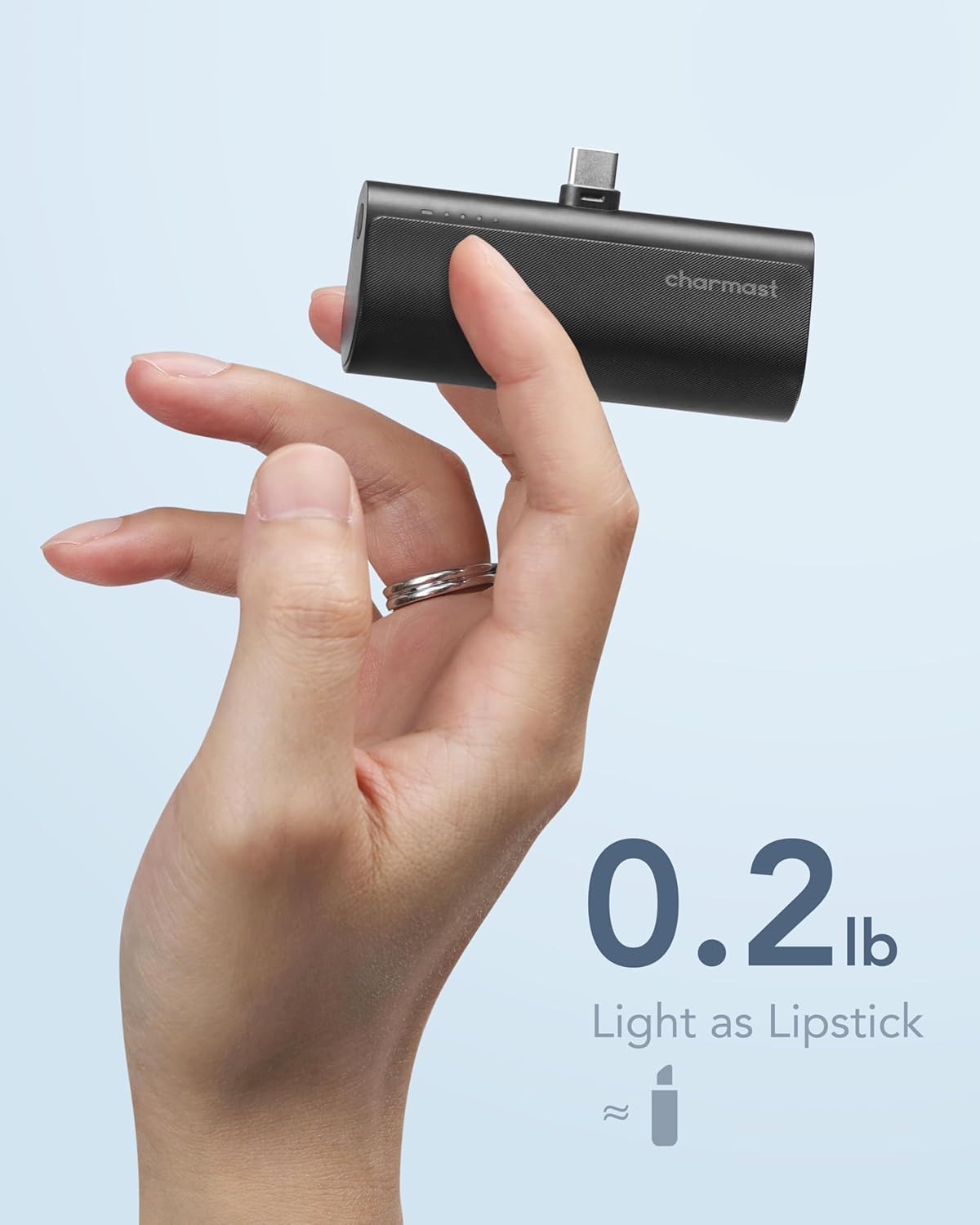 charmast 17/16/15, 5000mAh 20W Pack 17/16/15 S25/S24/S23, Portable Charger USB C for iPhone Fast Charging Power Bank