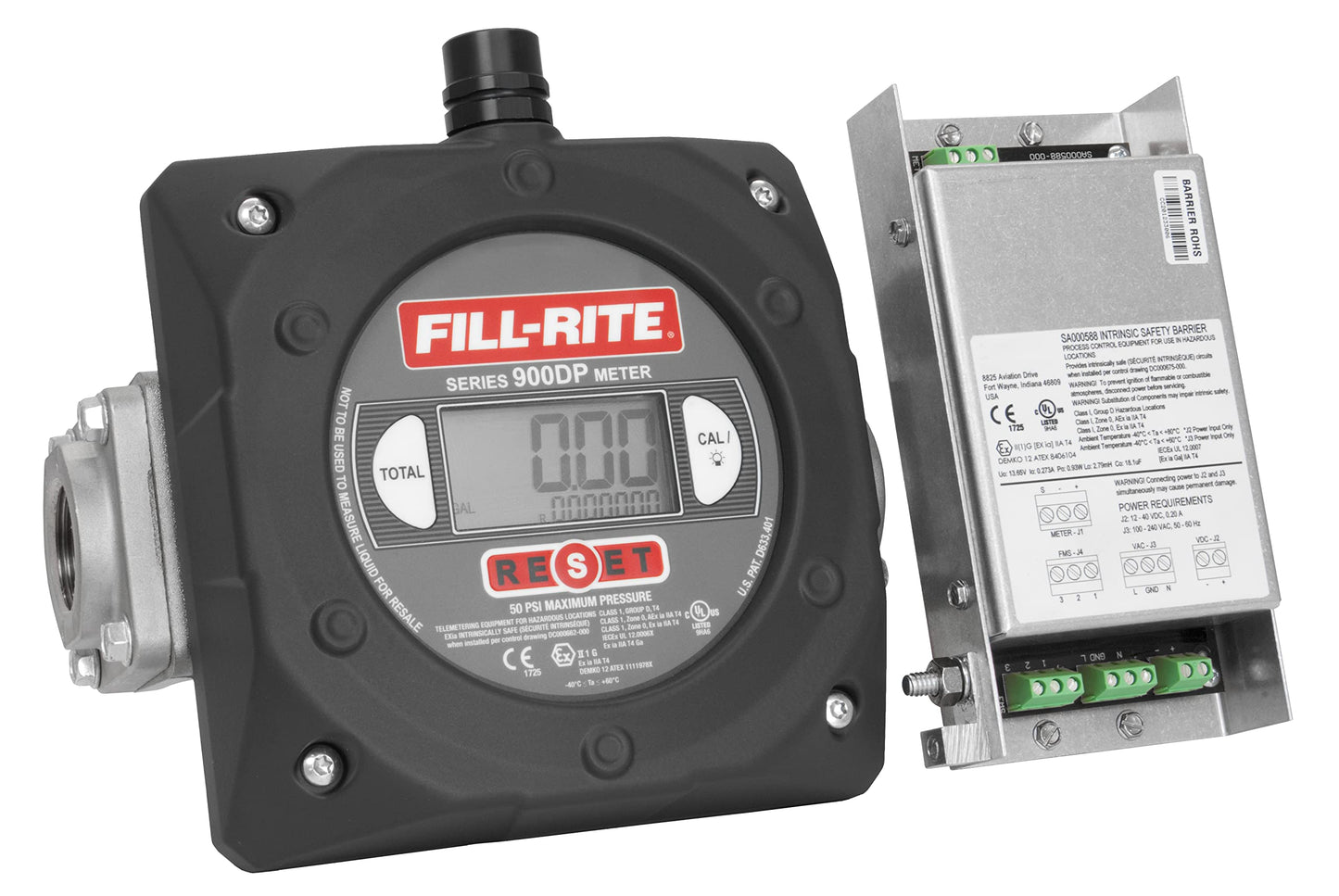 Fill-Rite 900CDP1.5 1-1/2" 6-40 GPM(23-151 LPM) Digital Nutating Disc Fuel Transfer Meter with Pulse Output