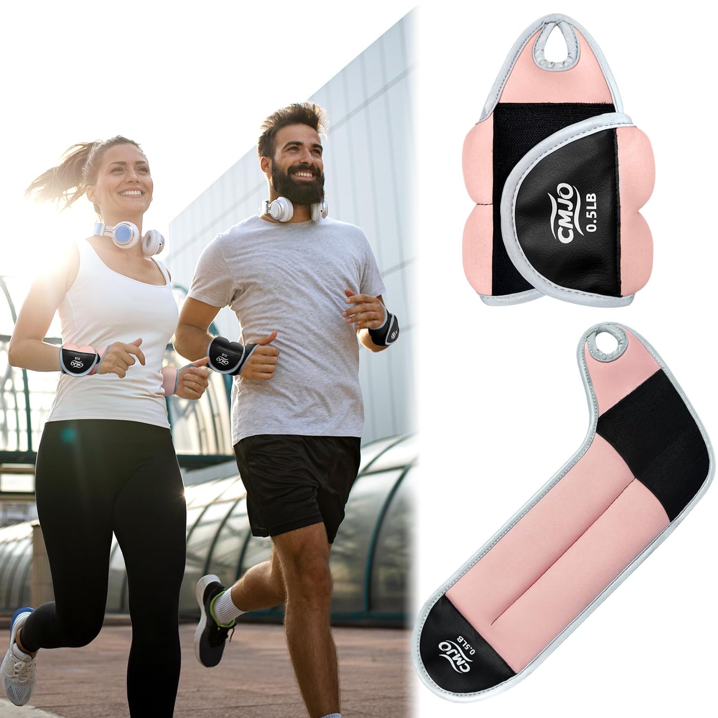 Weighted Gloves - Wrist Weights 0.5 Lb Each with Thumb Loops for Women, Arm/Hand Weights for Running Walking Pilates Yoga