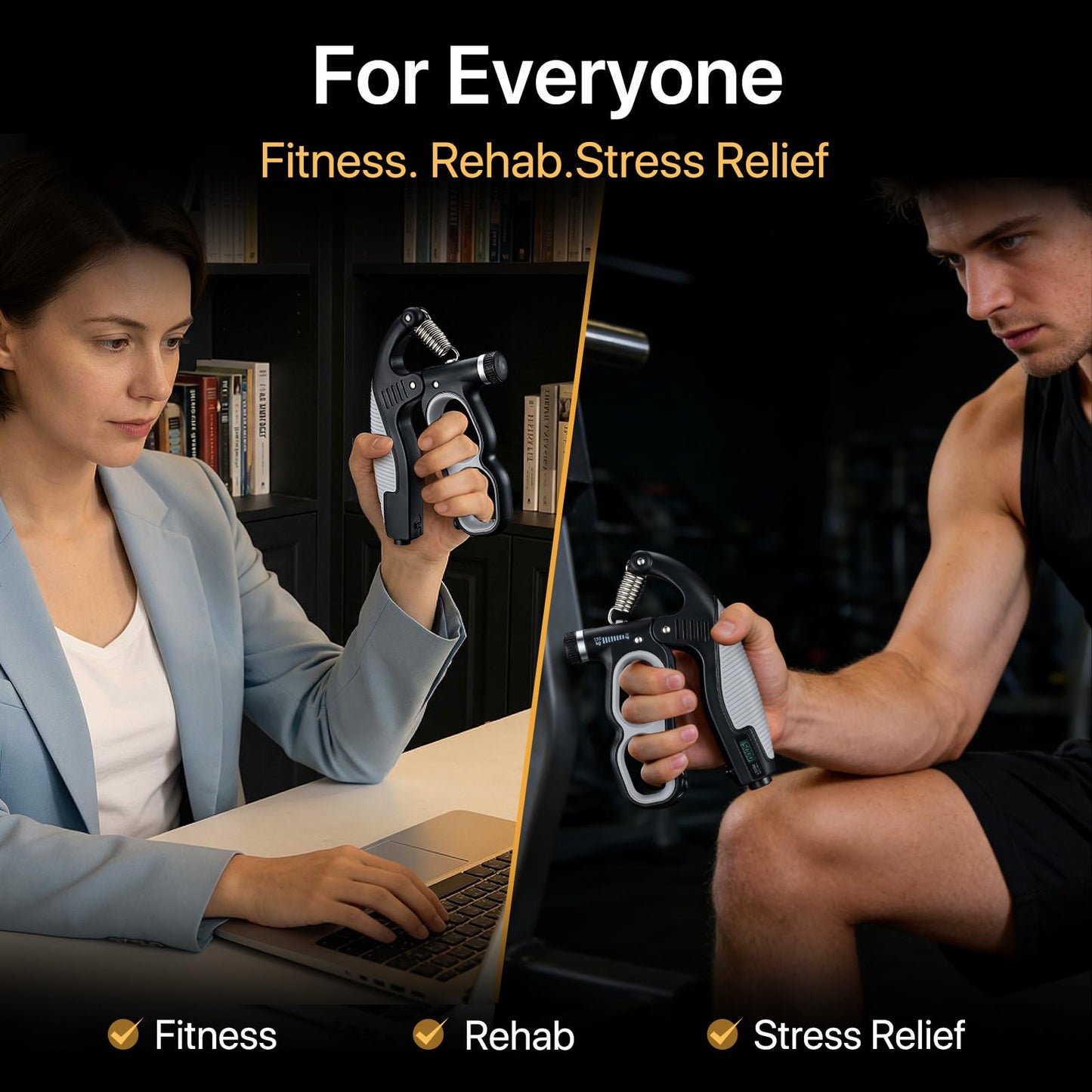 Adjustable Hand Grip Strengthener with Electronic Counter, 22-330 LBS Grip Strength Trainer for Forearm, Wrist & Finger Training, Hand Gripper for Strength Building, Home Workout & Physical Therapy