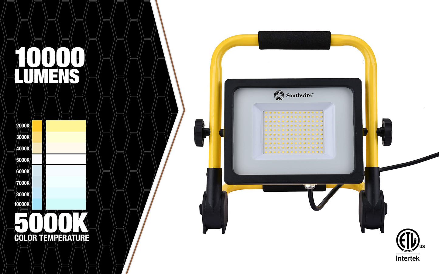 Southwire CSW10X1 LED Work Light, 10000, Yellow