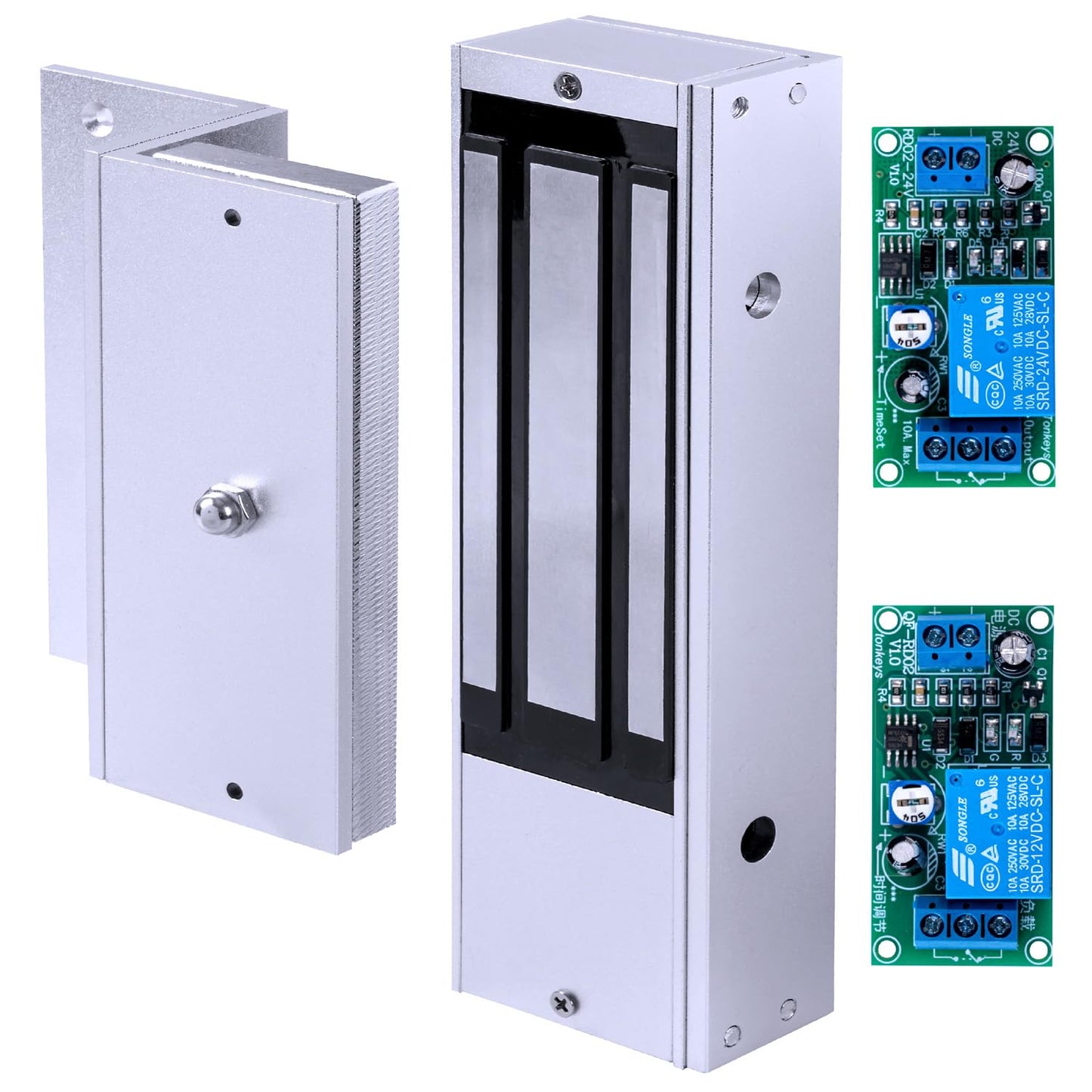 Haupowfo Universal Waterproof Heavy Duty 1200lbs Holding Force Maglocks Electromagnetic Lock with ZL Bracket for Gate Opener and Door Access Control System, 12VDC 24VDC Fail Safe Automatic Gate Lock
