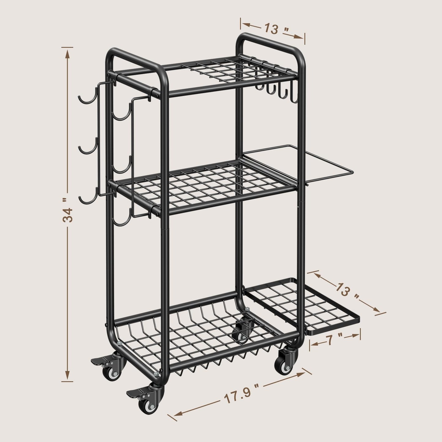 Multi-Functional Home Gym Storage Rack - Yoga Mat Storage Rack, Dumbbell Weight Rack & Workout Equipment Storage with Heavy-Duty Steel Construction for Gym Fitness Organizer (Black)