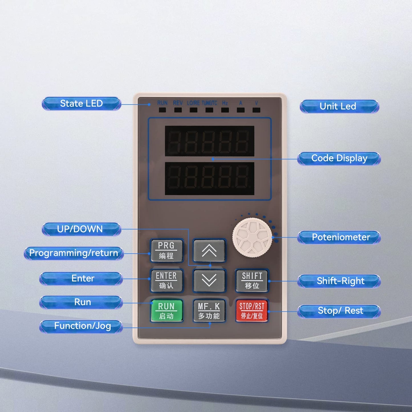 MOLLOM VFD 5.5KW 7.5HP 13A 380V Single or Three Phase Input to 3 Phase 0-3000 Hz Output Variable Frequency Drive Inverter for Spindle Motor CNC Speed Control