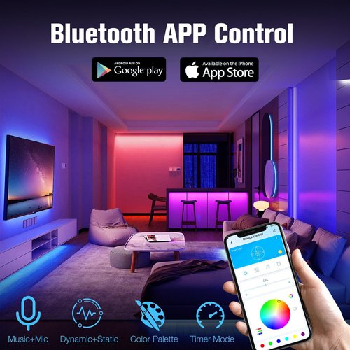 DAYBETTER LED Strip Lights - 130ft RGB Lighting for Bedroom & Desk | Remote Control & 24V Power Supply