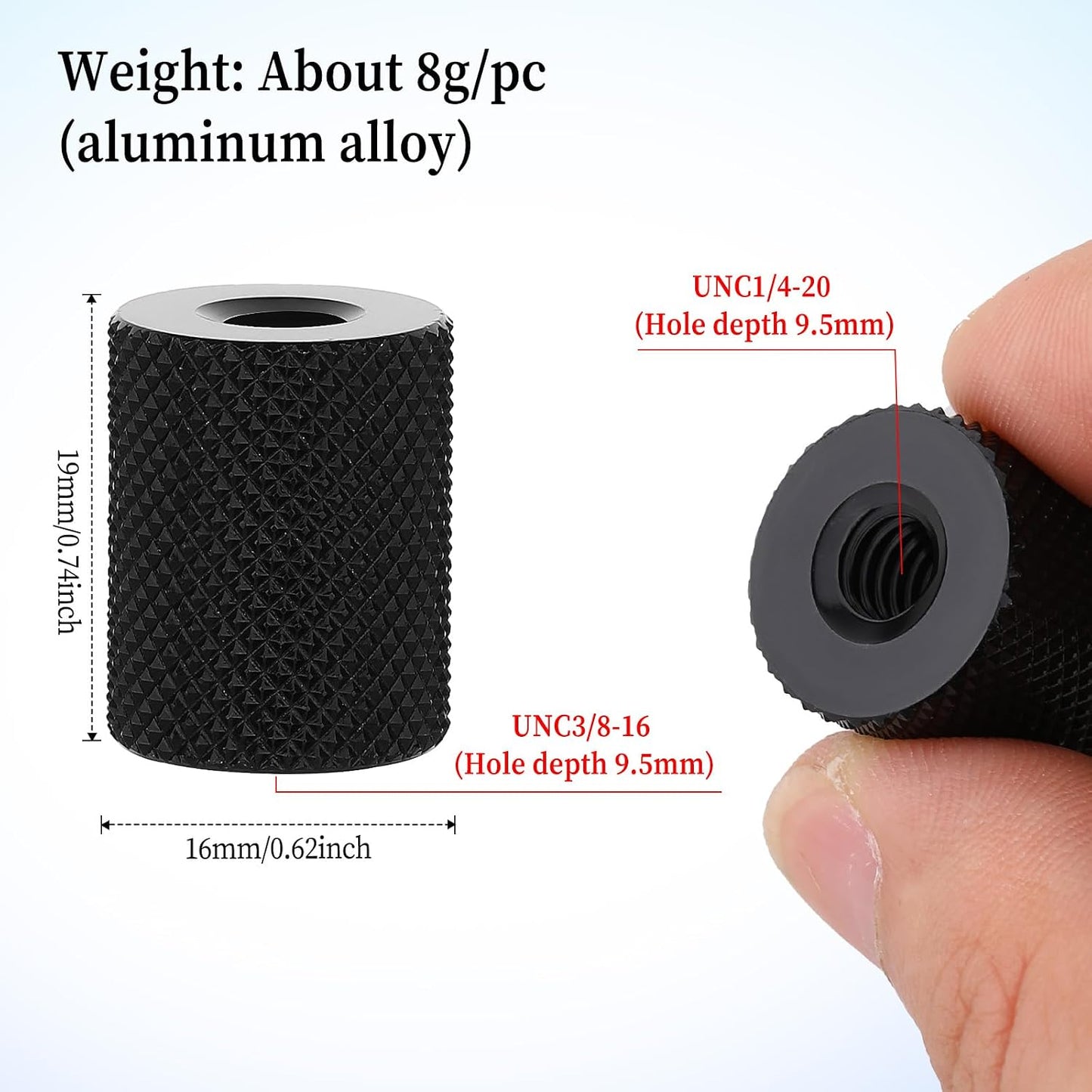 Vin Beauty 1/4 3/8 4 3/8 1/4 to Tripod Camera Screw Converter, Pcs Double Female Thread Female to Female Adapter