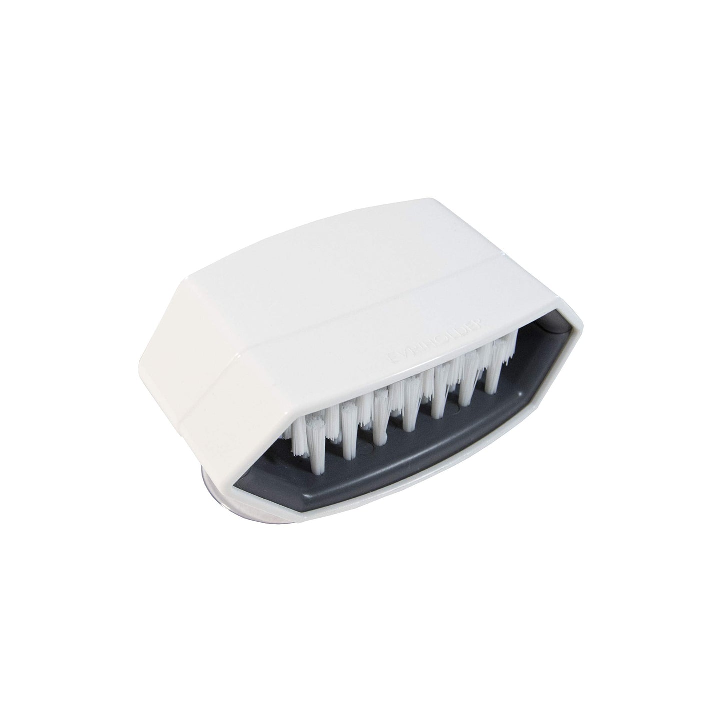 Sophisti-Clean Cutlery Cleaner Brush, Suctioned in-Sink Silverware Scrubber, Non-Scratch Bristles, Easily Clean Utensils and Sharp Knives, Convenient Kitchen Gadget, White