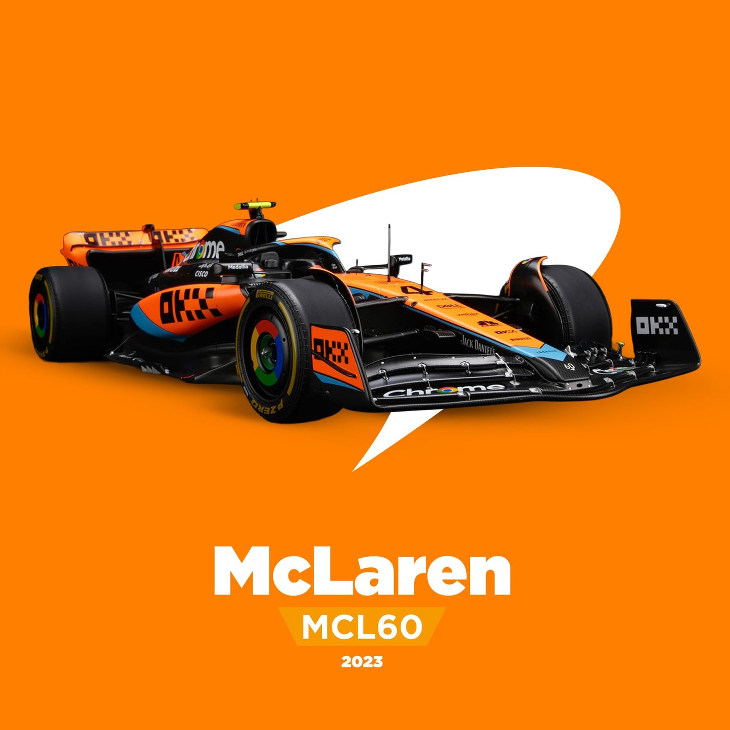 LUPPA Formula 1 MCL60 Model kit - 1:18 Scale Racing F1 MCL60 Model Inspired by Lando Norris & Oscar Piastri l Building kit, Collectible diecast, 140 Pieces