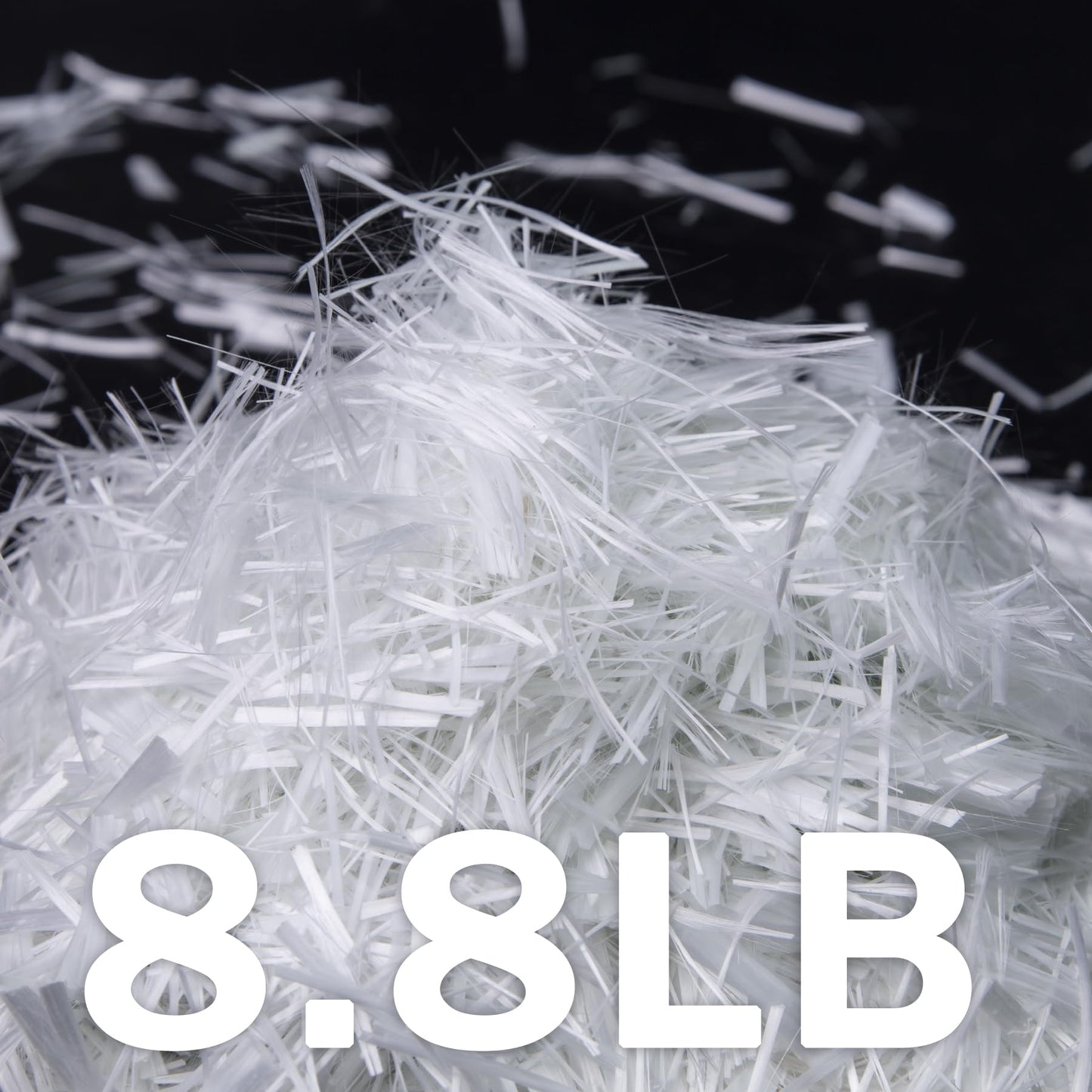 Fiberglass for Concrete, Concrete Fiber 3/4" Length,AR-Glass Chopped Strand Fiberglass for Cement Mortar Reinforcement (White, 8.8LB)