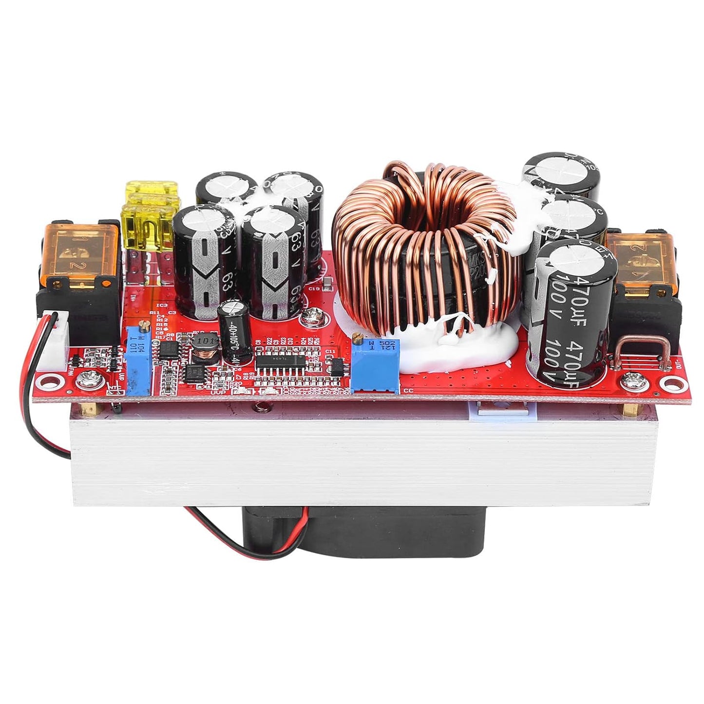 Stylebest 1500W 10 60V 12 97V DC DC Boost Converter, to Step Up Power Supply Module with Smart Temperature Control Fan