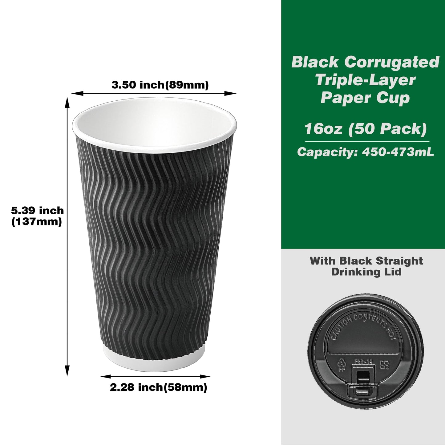 Commercial Coffee Urn 50 Cup/8L + 200-Pack 16oz Insulated Paper Cups with Lids | Complete Coffee Serving Bundle for Restaurant Catering, Church & Large Events