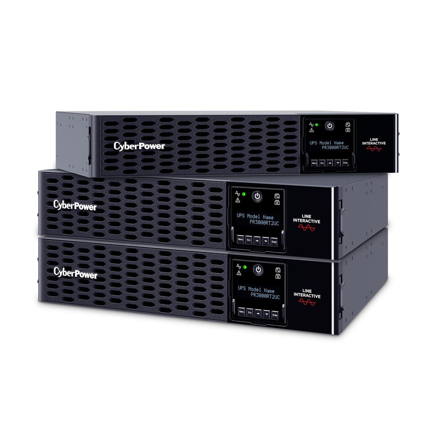 CyberPower PR3000RT2UC Smart App Sinewave UPS Battery Backup and Surge Protector, 3000VA/3000W, 30A, 9 Outlets, 2U Rack/Tower, AVR, Built-in Cloud Monitoring, UL Certified