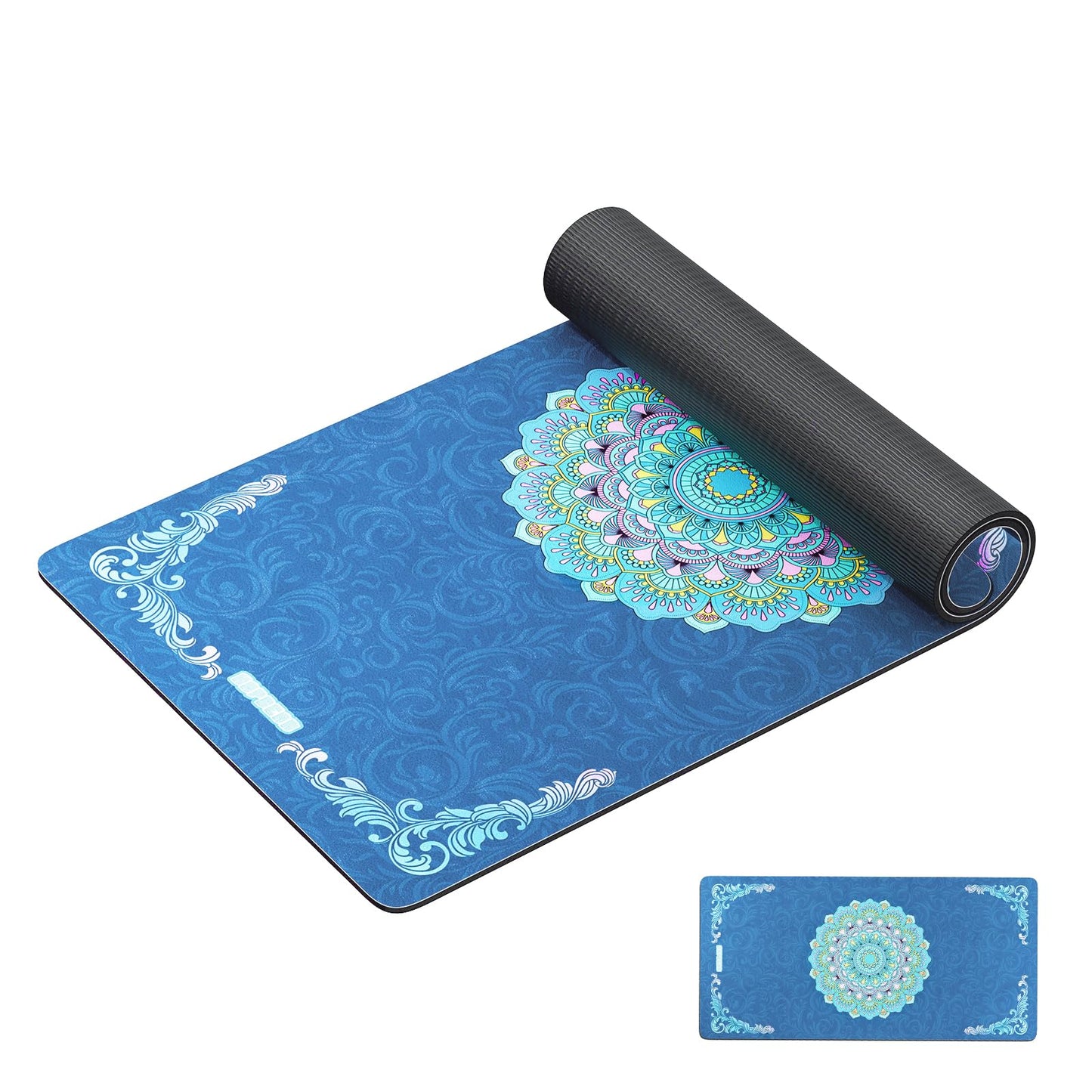 HAPBEAR Large Yoga Mat - 72x36'' Wide workout Mat, Suede Surface with TPE Layer, 1/4'' Thick for Cushioned Support, Non-Slip Yoga Mat, Suitable for Yoga, Pilates, Home and Gym Workouts