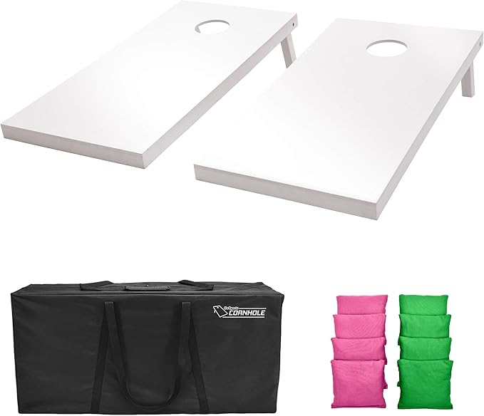 GoSports 4 ft x 2 ft Regulation Size Wooden Cornhole Boards Set - Includes Carrying Case and Over 100 Optional Bean Bag Colors