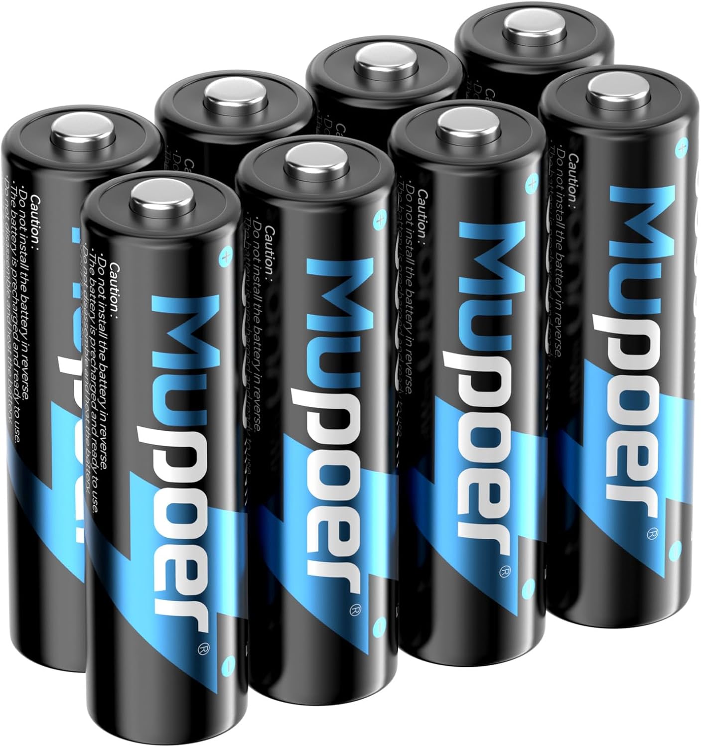 Mupoer 8 Count,Lithium 1.5V 3000mWh,Double Rechargeable AA Batteries Battery A A Rechargeable Battery,Pilas Recargables