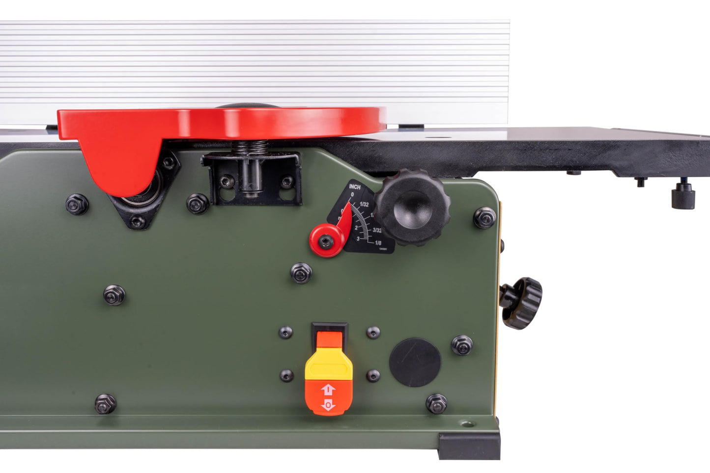 Cutech 40180HI 8-Inch Spiral Cutterhead Benchtop Jointer with Cast Iron Tables, 16 TC Inserts, Extra Long 24" Aluminum Fence, Additional 7-3/8" Fence Brackets, and a 10-amp Motor