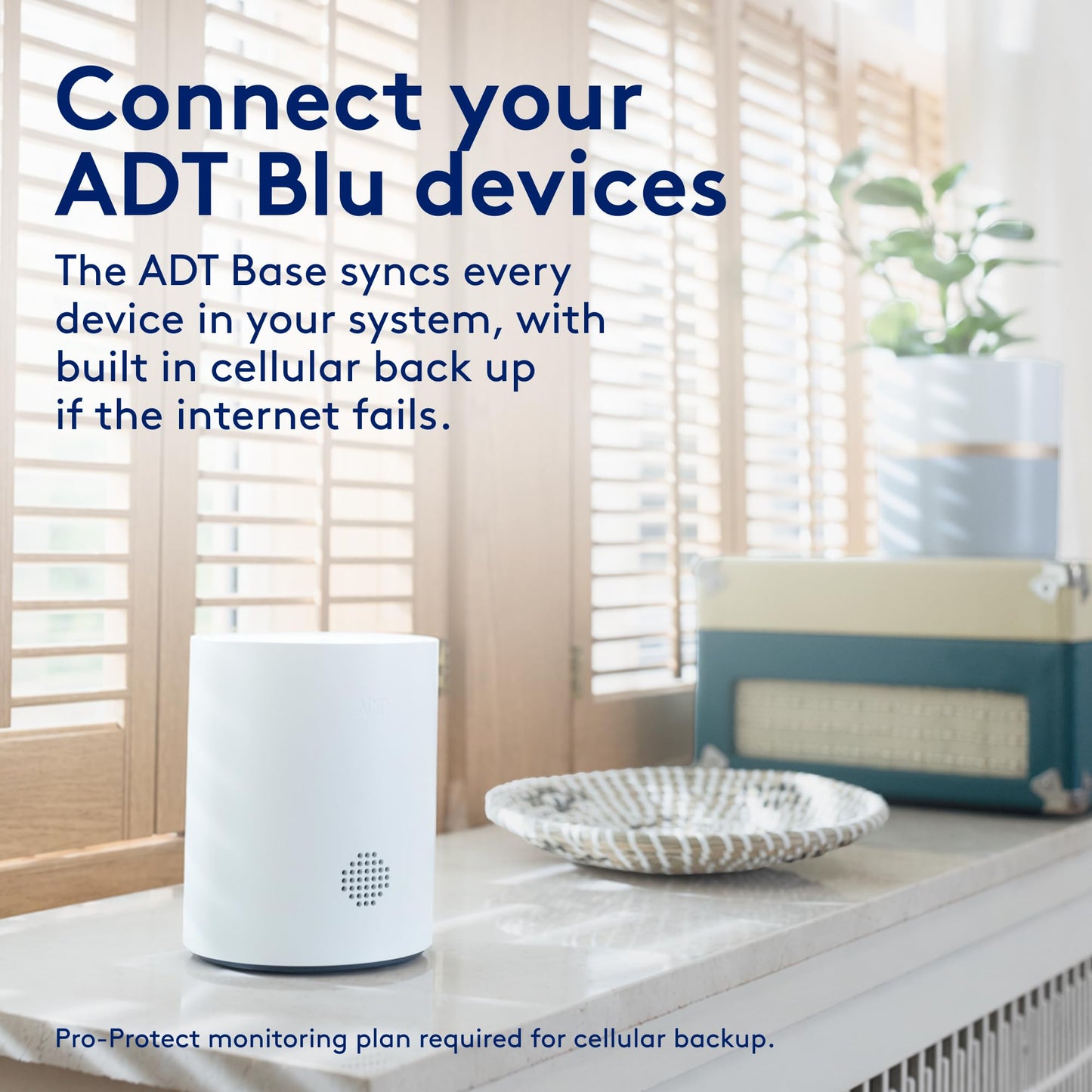 ADT Blu Security Starter Kit, DIY Home Alarm System with Door and Window Sensors, Motion Detector, Wireless Security for House and Apartment, Easy Install, ADT+ App Control