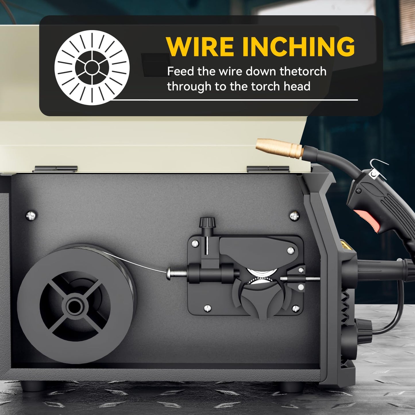 140A MIG Welder,Gasless/Lift TIG/MMA 3 in 1 Multi-process Synergic Control Welding Machine LED Digital Display 110V/220V Dual Voltage