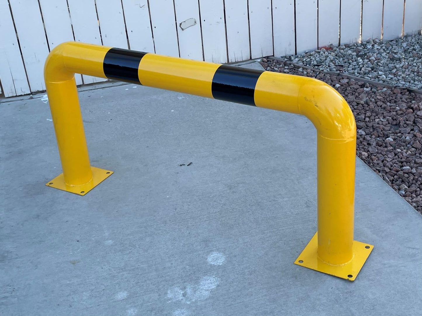 Sandbaggy High Profile Machine Safety Guard (24" H x 48" L) - Fixed Industrial Barrier Guards - Vehicle Impact Protection - Yellow Finish (1)