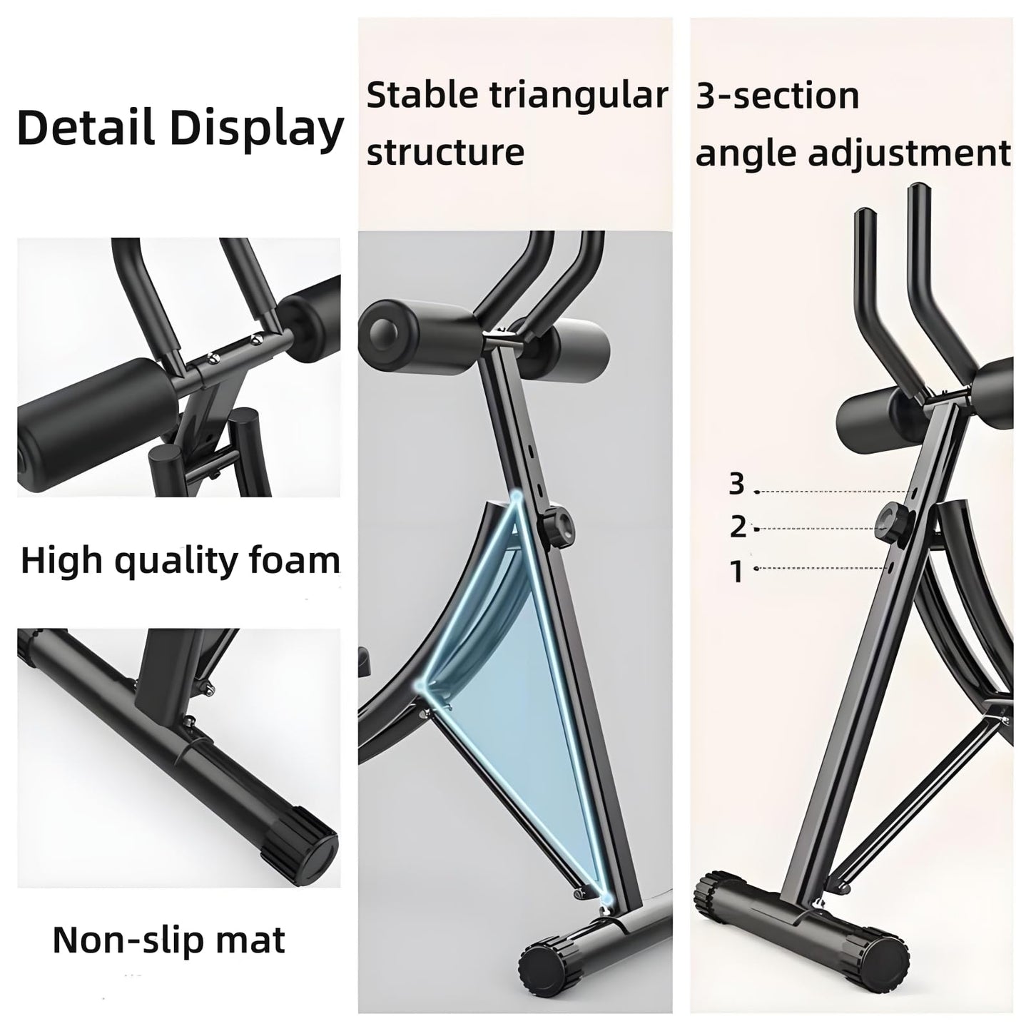 Adjustable Ab Machine - Foldable Home Gym Core Trainer for Abs, Waist, Thighs & Back | Sports Strength Equipment