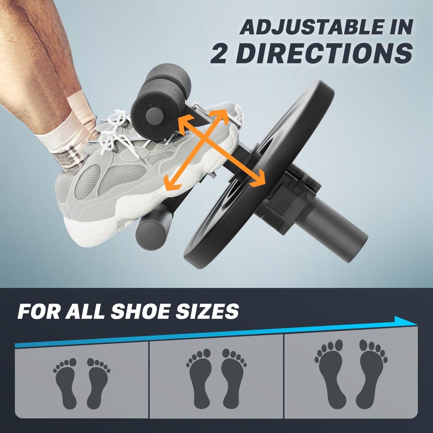 Northdeer Tib Bar, Tibia Dorsi Calf Raise Machine, Professional Tibialis Trainer for Strength Training Calves/Shins/Ankles, Fits 1" and 2" Weight Plates, 2 Directions Size Adjustment fit All Foot