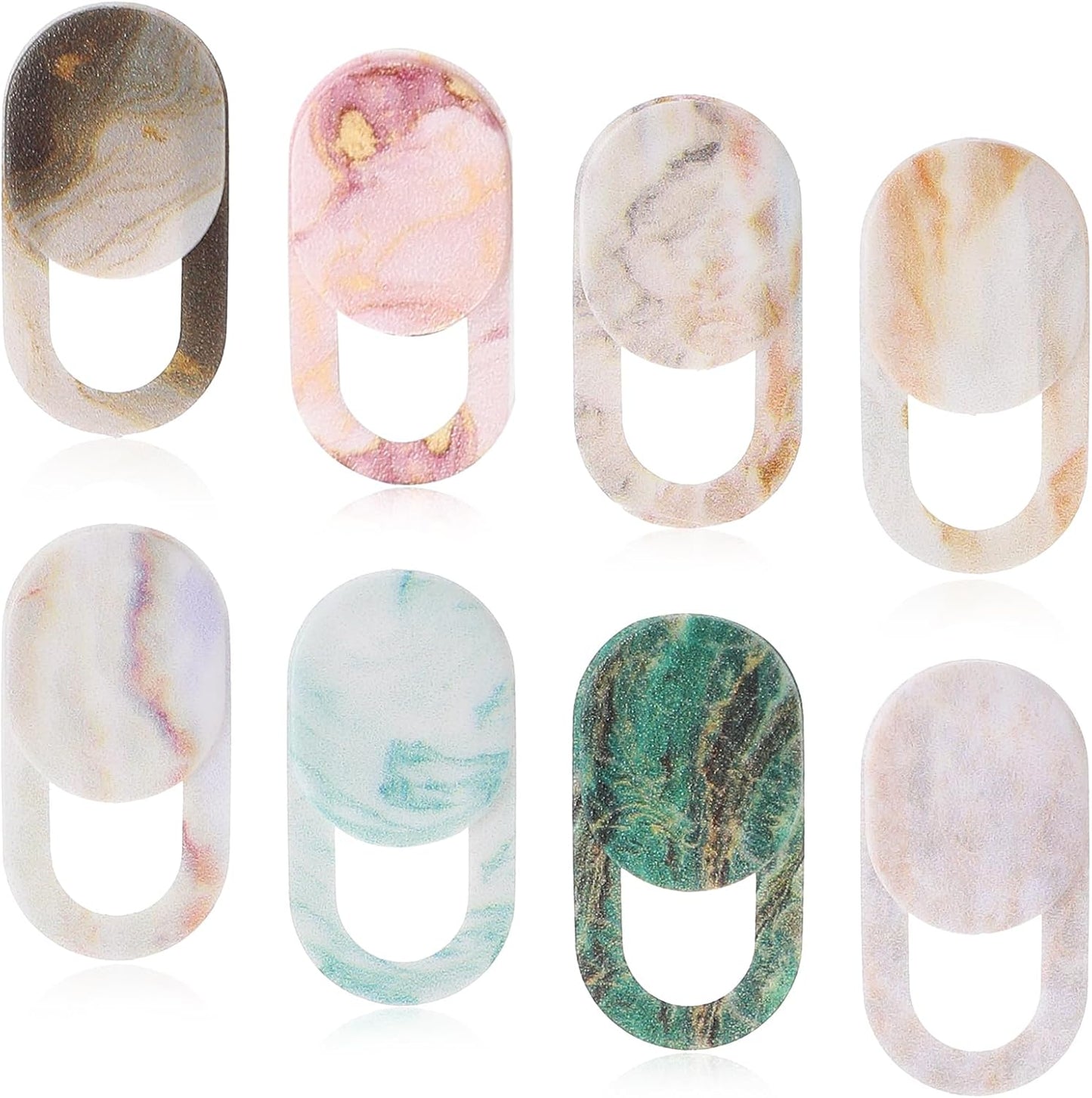 DOPENSPI 8PCS Webcam Cover Slide, Colorful&Marble Laptop Camera Cover Slide Computer Phone Camera Covers Privacy