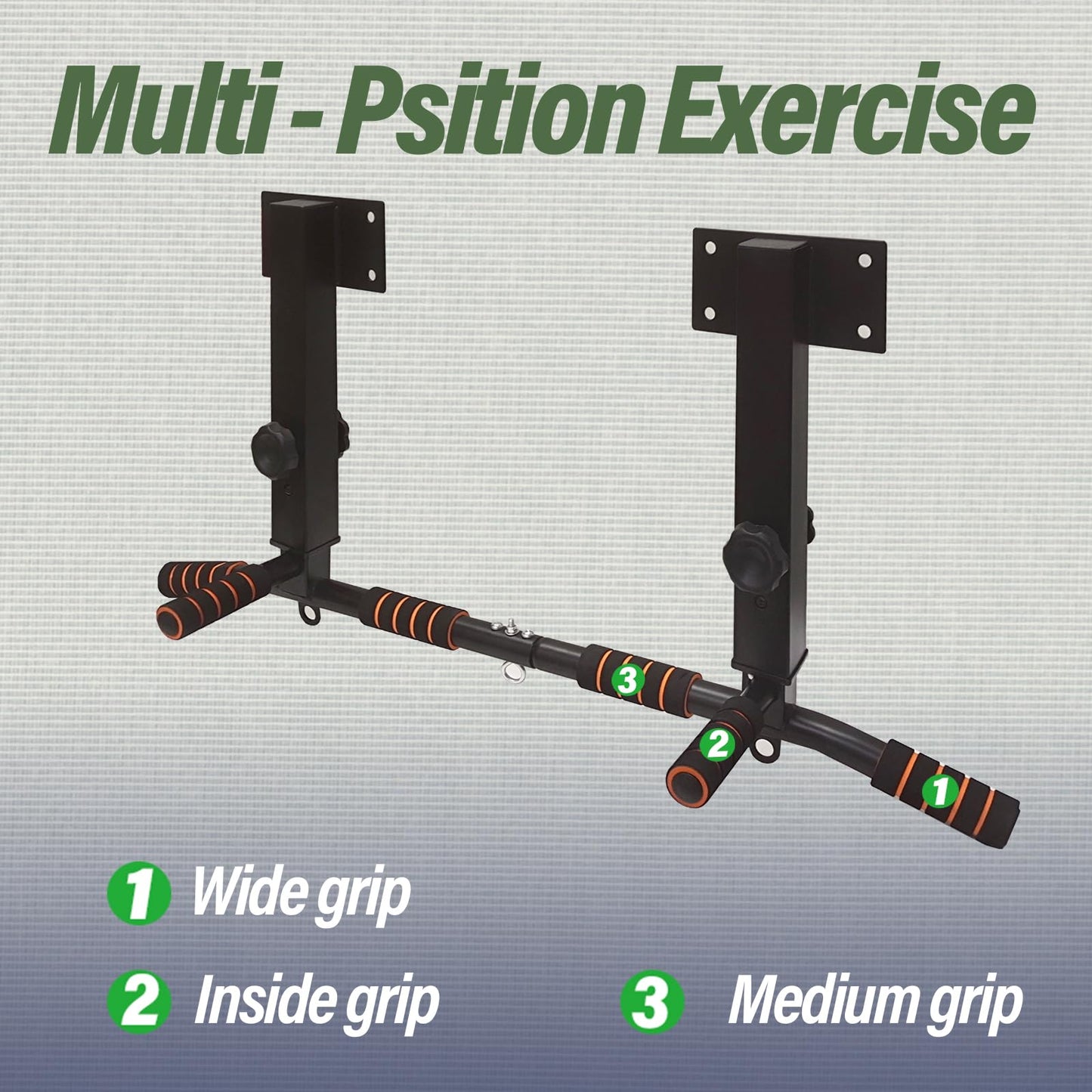 ptlsy Joist Mount Pull Up Bar Wall Mounted Pull Up Chin Up bar for Home Gym Workout Supports to 440 Lbs