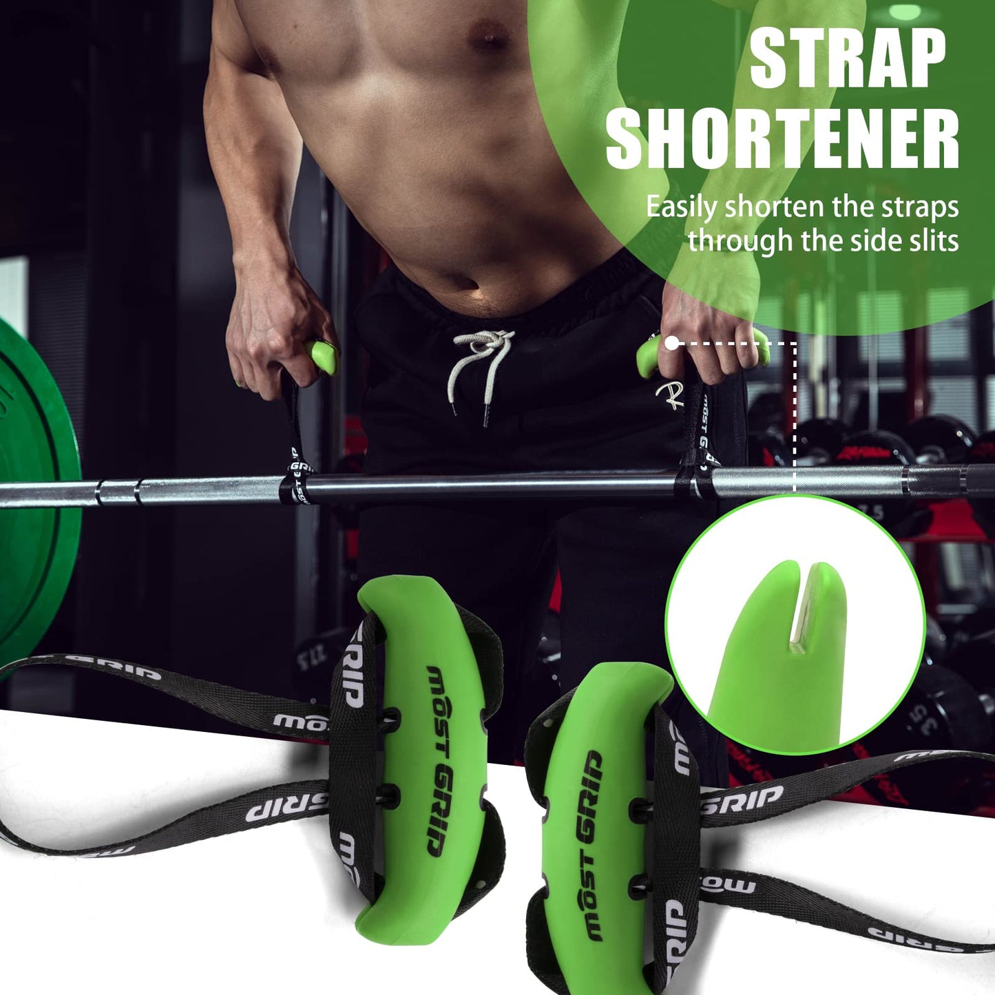 MOST GRIP Neutral Grip Pull Up Handles for Home Gym Workout, Ergonomic Pull Up Grips with Non-Slip for Pull Up Bar and T-bar Row