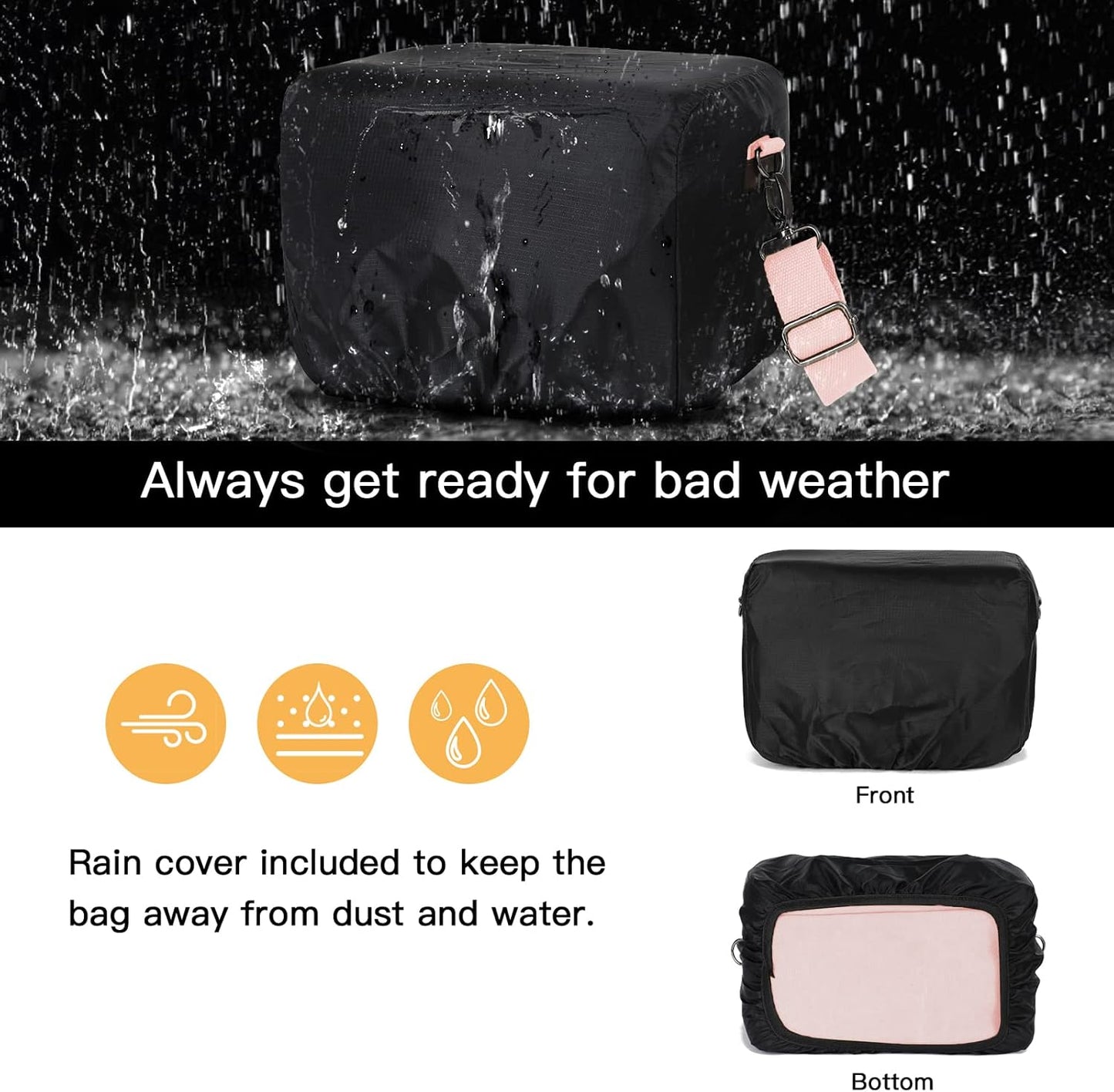 MOSISO Camera Case Crossbody Shoulder Messenger Bag, DSLR/SLR/Mirrorless Photography Vintage PU Leather Flap Gadget Bag