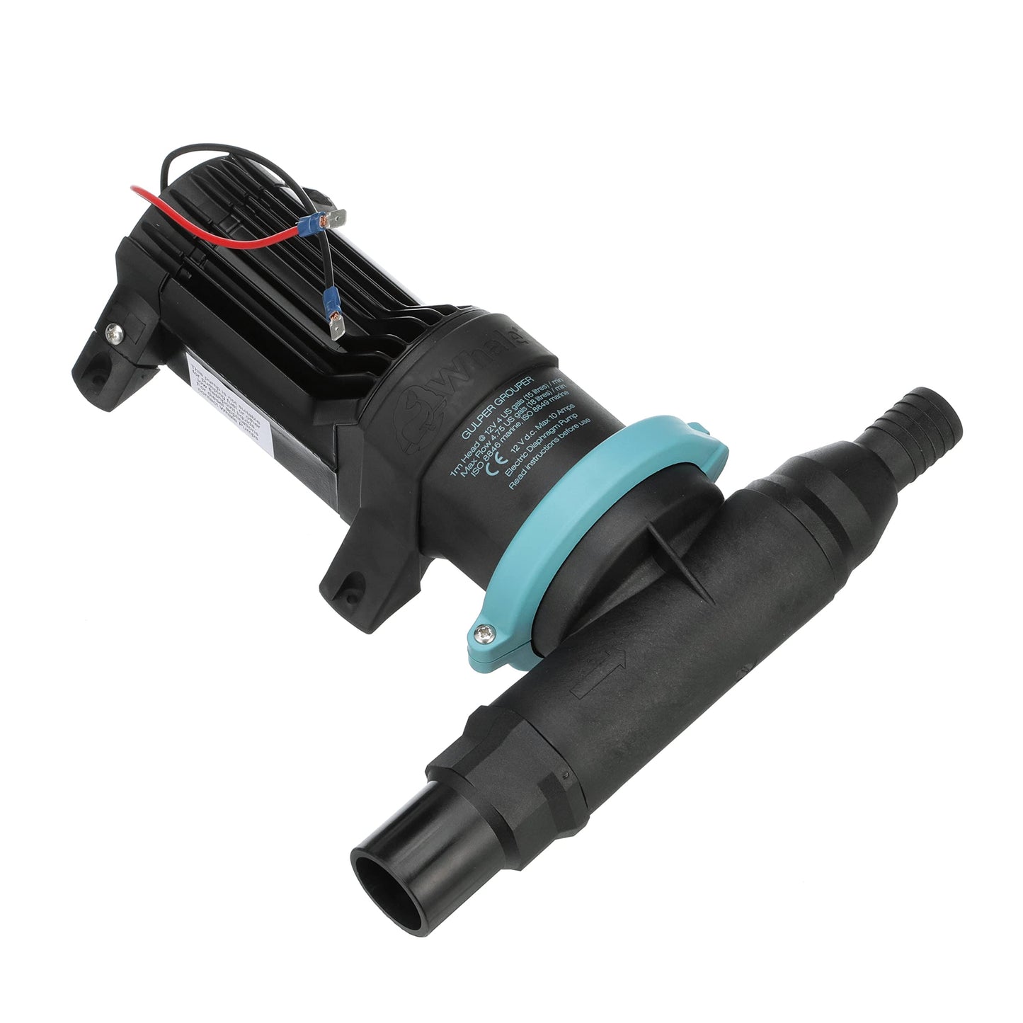 Whale Gulper Grouper MK2 Pump (12V) - Fishbox Discharge Pump. No Filter, No Clogging, No Motor Burn Out - Just Reliable Waste Management, BP4672