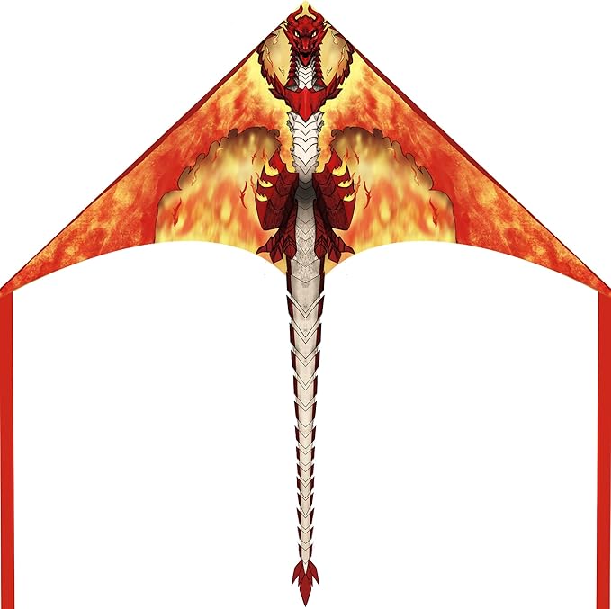 Kite for Kids 4-8 & 8-12, Delta Kites for Kids & Adults Easy to Fly, Huge Dragon Kites for Beginner, Beach Trip Park Family Outdoor Games and Activities
