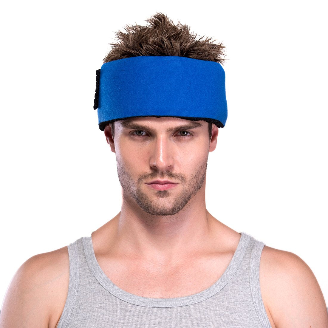 Headache Ice Pack Wrap with Strap, Reusable Gel Ice Pack for Injuries, Hot Cold Pack for Head Neck Knee Arms, 2 Flexible Gel Pack for Headache Relief, Migraine, Fever, Joint Pain, Muscle Soreness