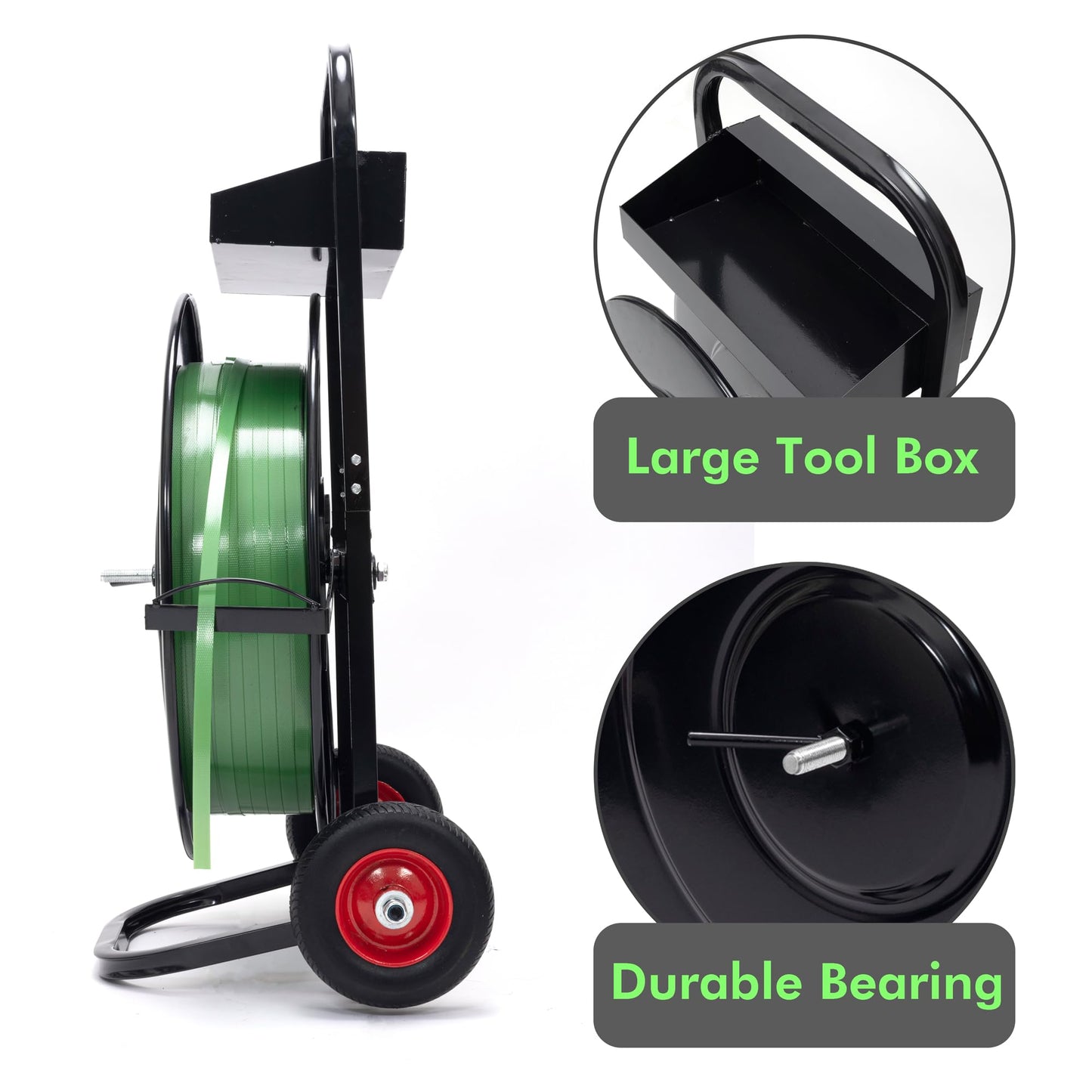 Gresdent Strapping Deluxe Steel/Plastic Heavy Duty Strapping Dispenser for Poly and Steel Strapping