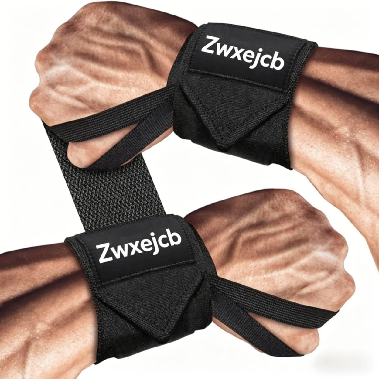 Zwxejcb Weightlifting Wrist Wraps - Heavy-Duty Support for Gym, Bench Press, and Pushups, Premium Polyester & Nylon Wrist Straps for Maximum Stability and Comfort During Strength Training - 1 Pair, Unisex for Men & Women