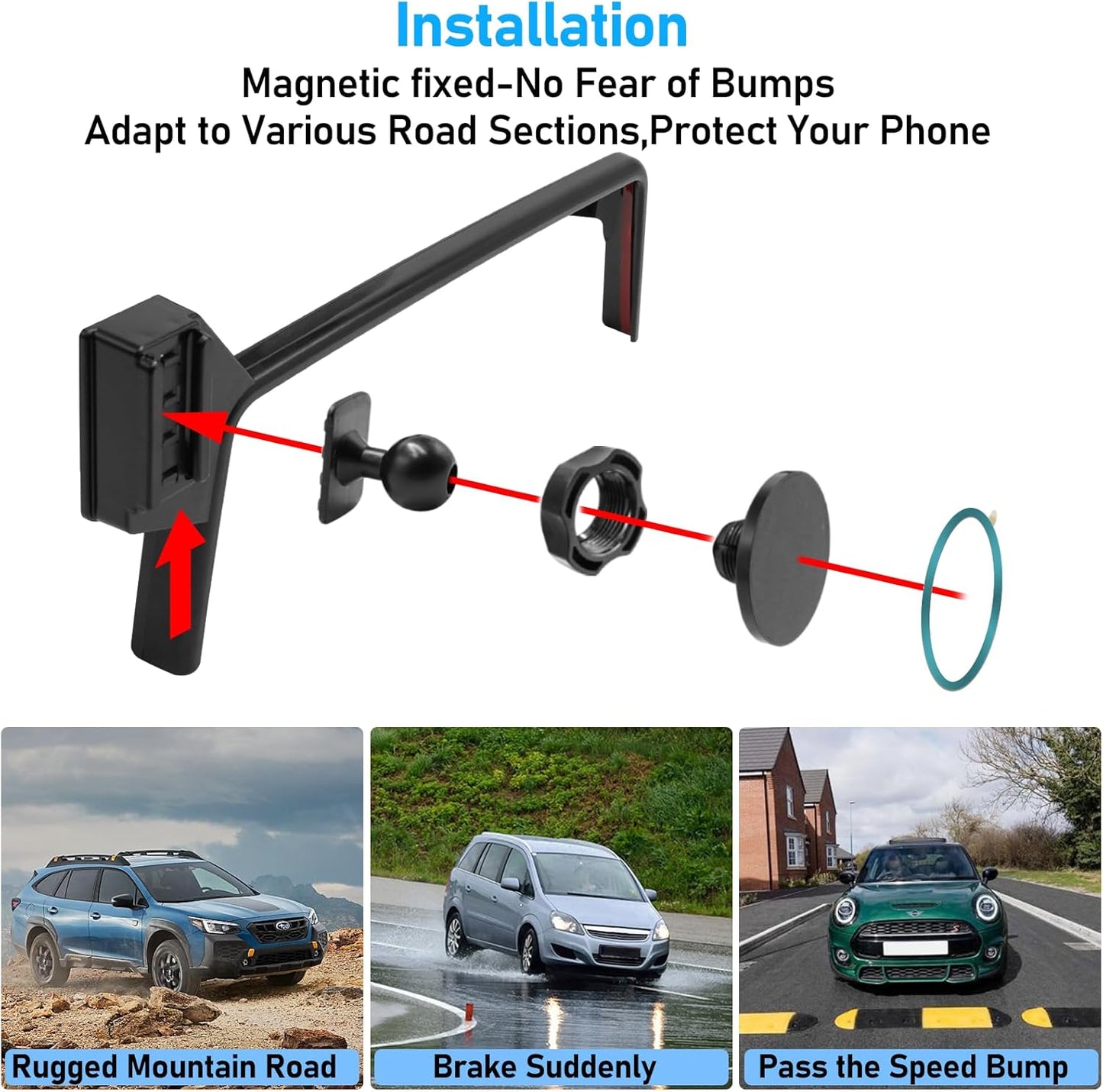 APESER 2021-2024,Cell 10.2 inch Screen,360 Magnetic Phone Holder Mount Compatible with Chevy Suburban Tahoe/GMC Yukon