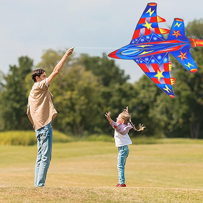 Large Plane Kite for Kids 4-8and Adults Easy to Fly and Assemble for Beginner, Children Kites for Ages 8-12 Professional for Beach and Outdoor Activity
